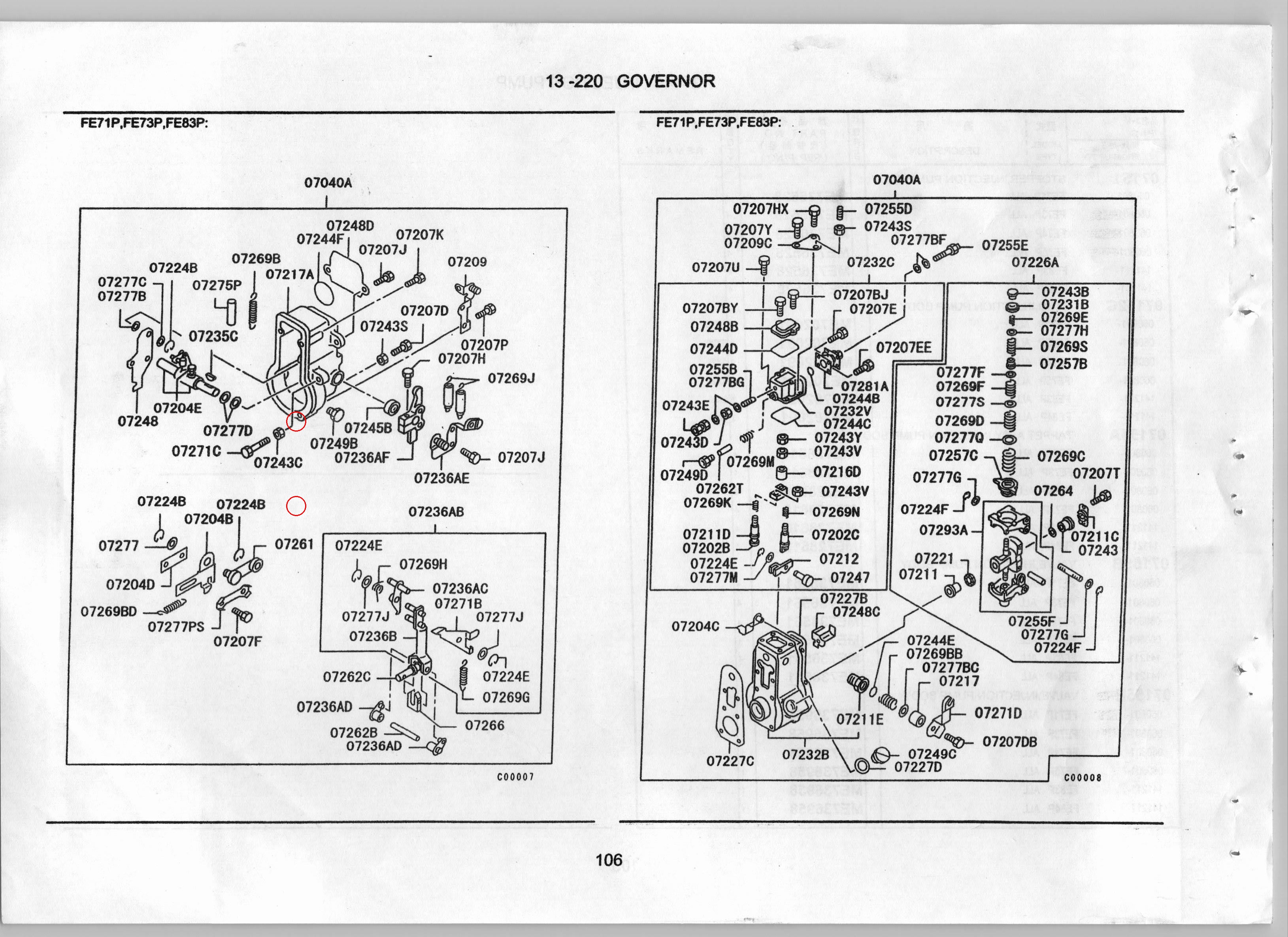 Diagram ME743020 ARM, INJECTION PUMP GOVERNOR - Mitsubishi