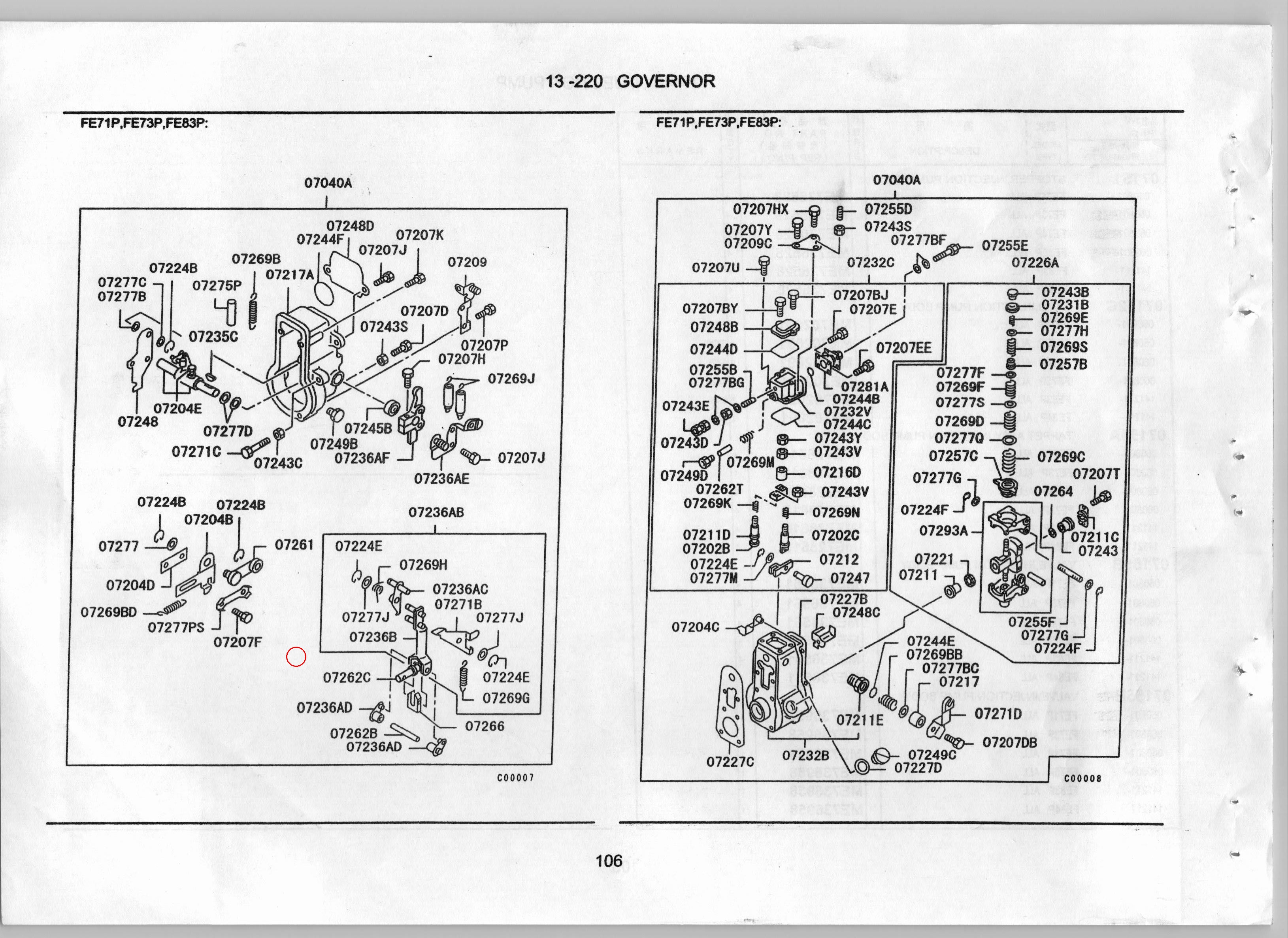 Diagram ME703720 ARM, INJECTION PUMP GOVERNOR - Mitsubishi