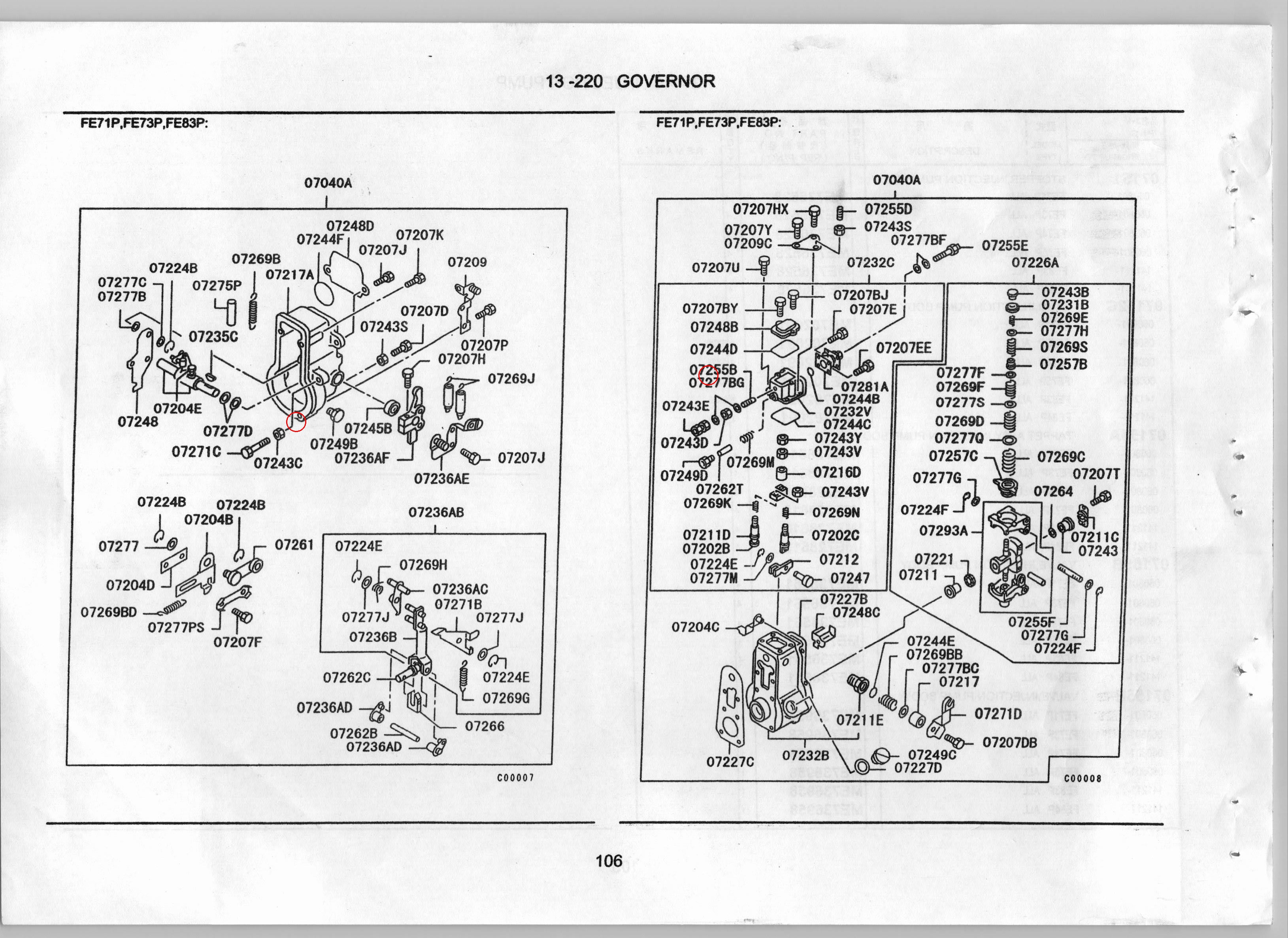 Diagram ME702188 SCREW,INJECTION PUMP GOVERNOR - Mitsubishi