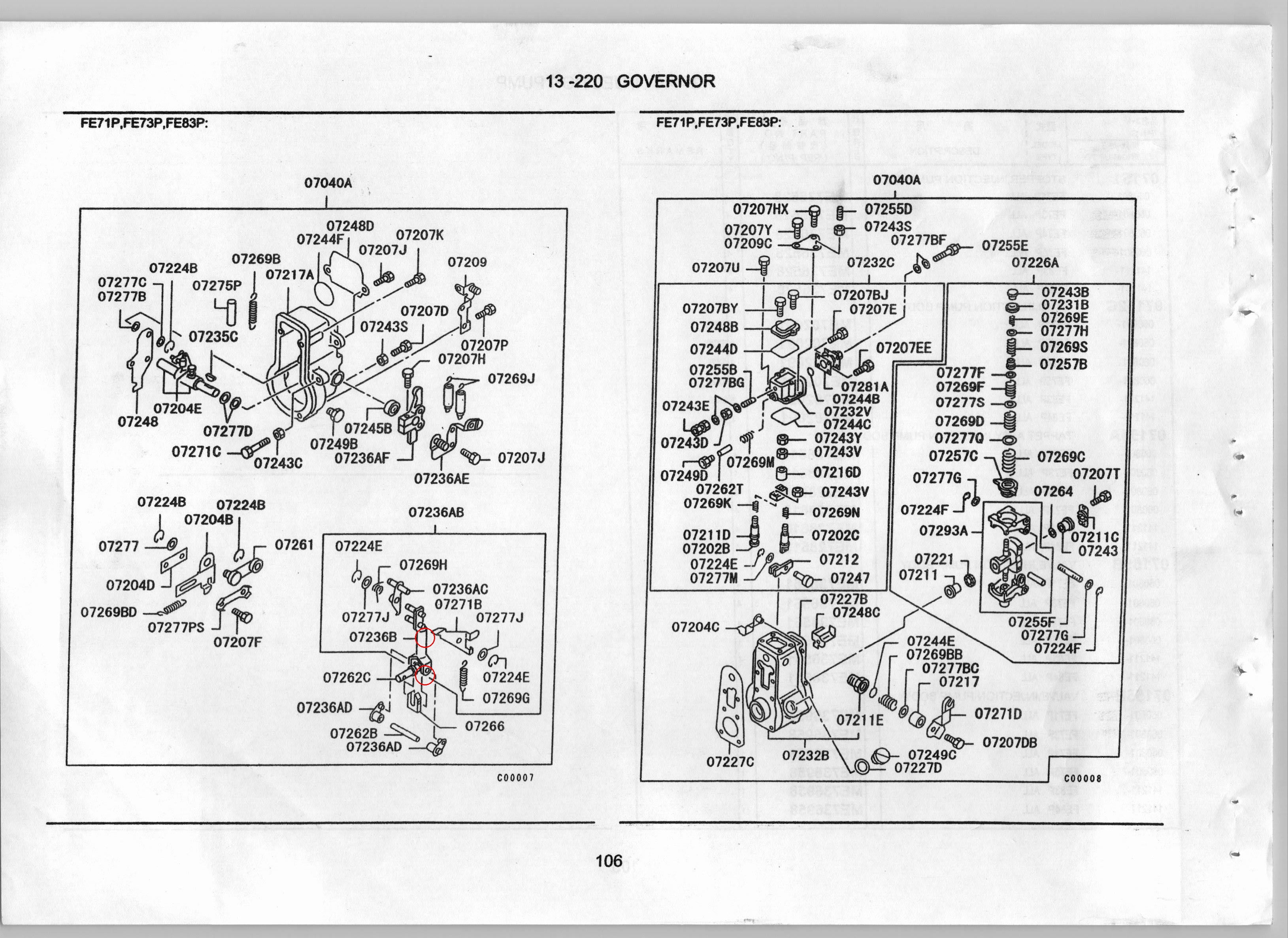 Diagram ME743672 SPRING,INJECTION PUMP GOVERNOR - Mitsubishi