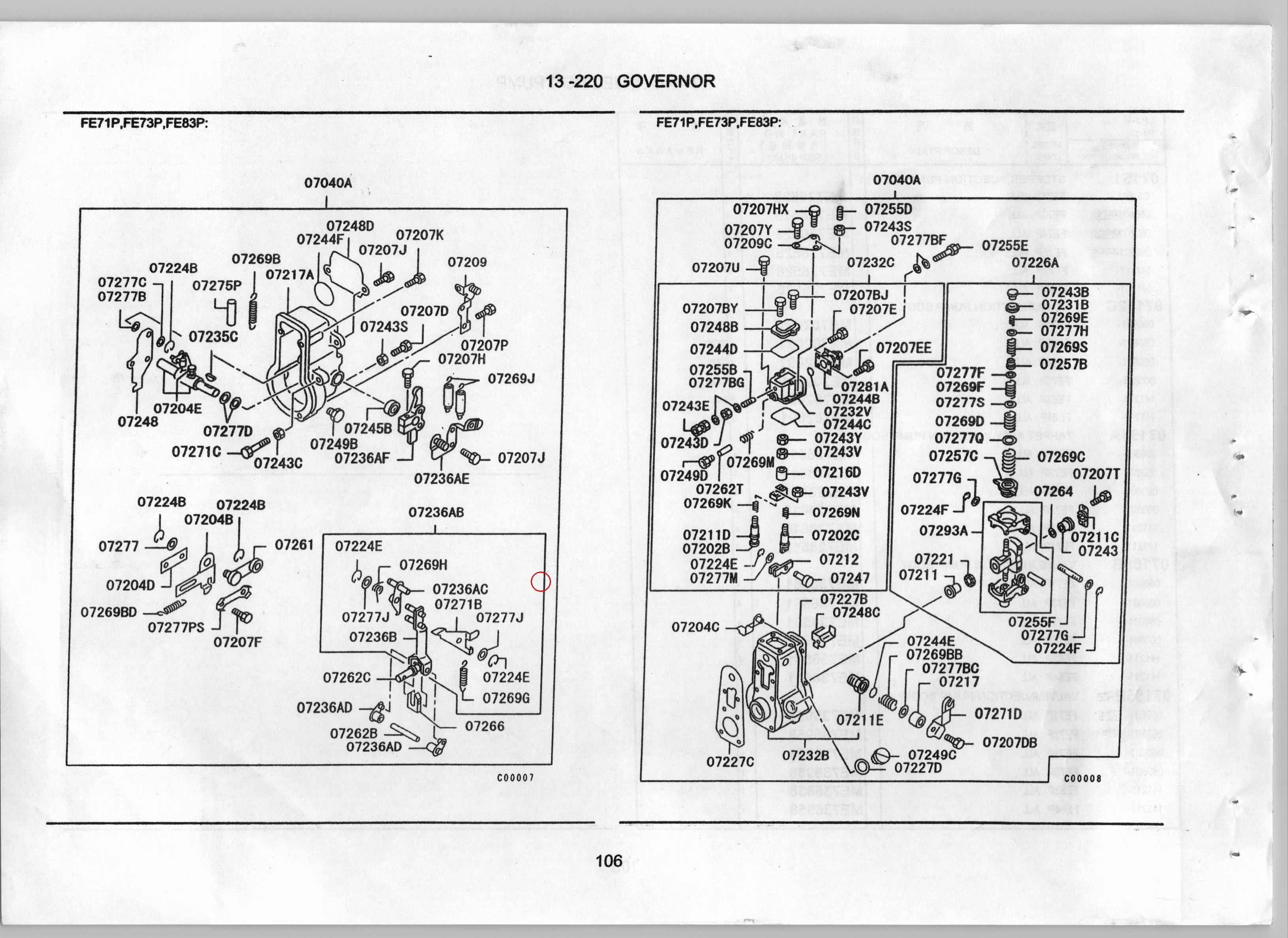 Diagram ME702644 SPRING, INJECTION PUMP GOVERNOR - Mitsubishi
