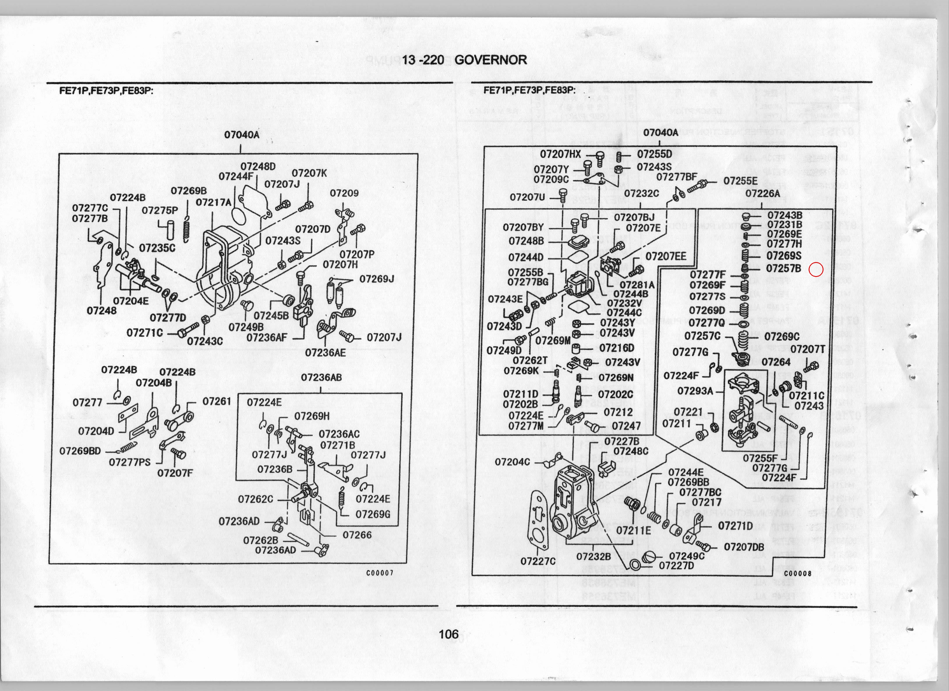Diagram ME743394 SPRING, INJECTION PUMP GOVERNOR - Mitsubishi