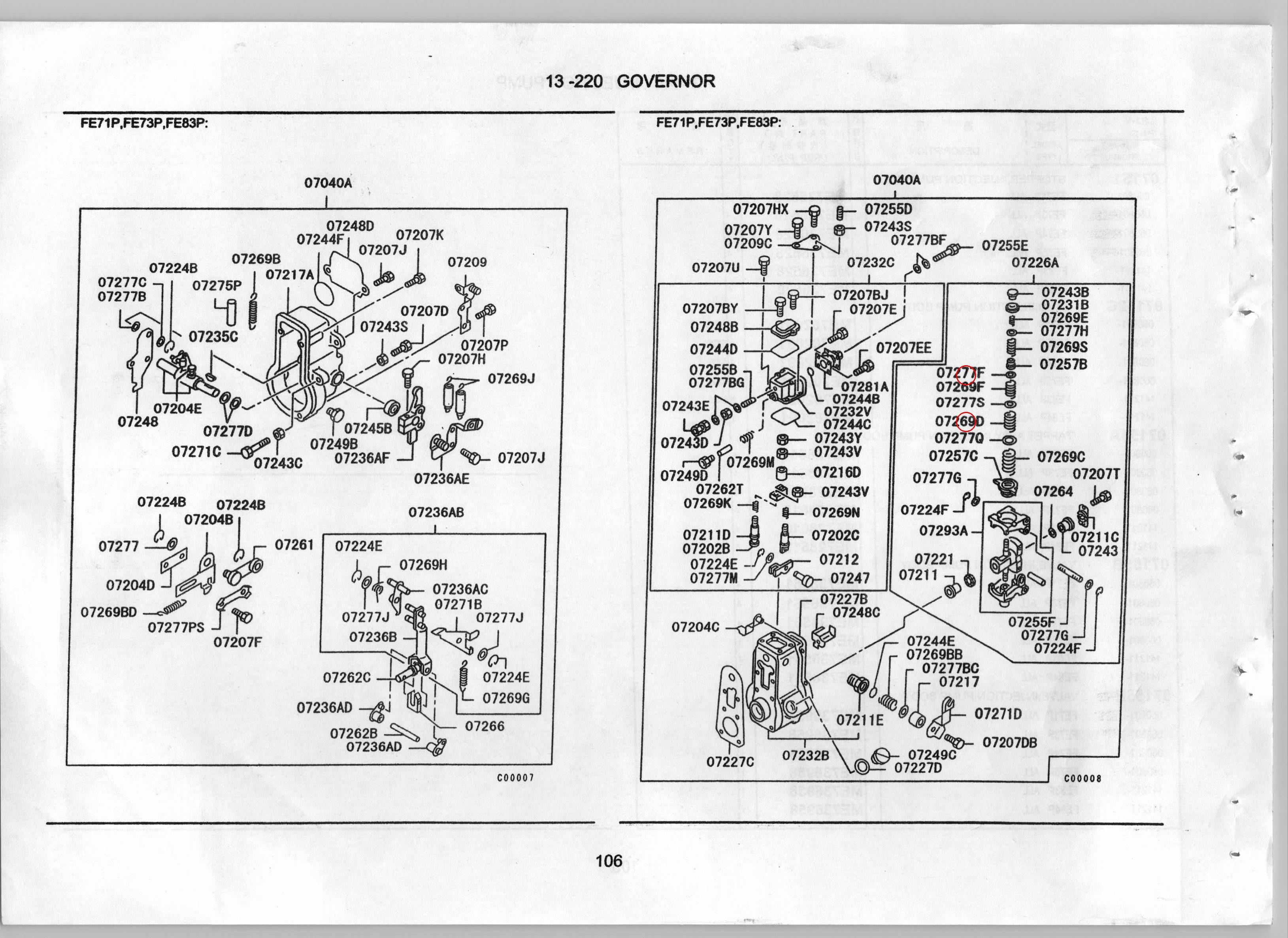 Diagram ME728683 WASHER, INJECTION PUMP GOVERNOR - Mitsubishi