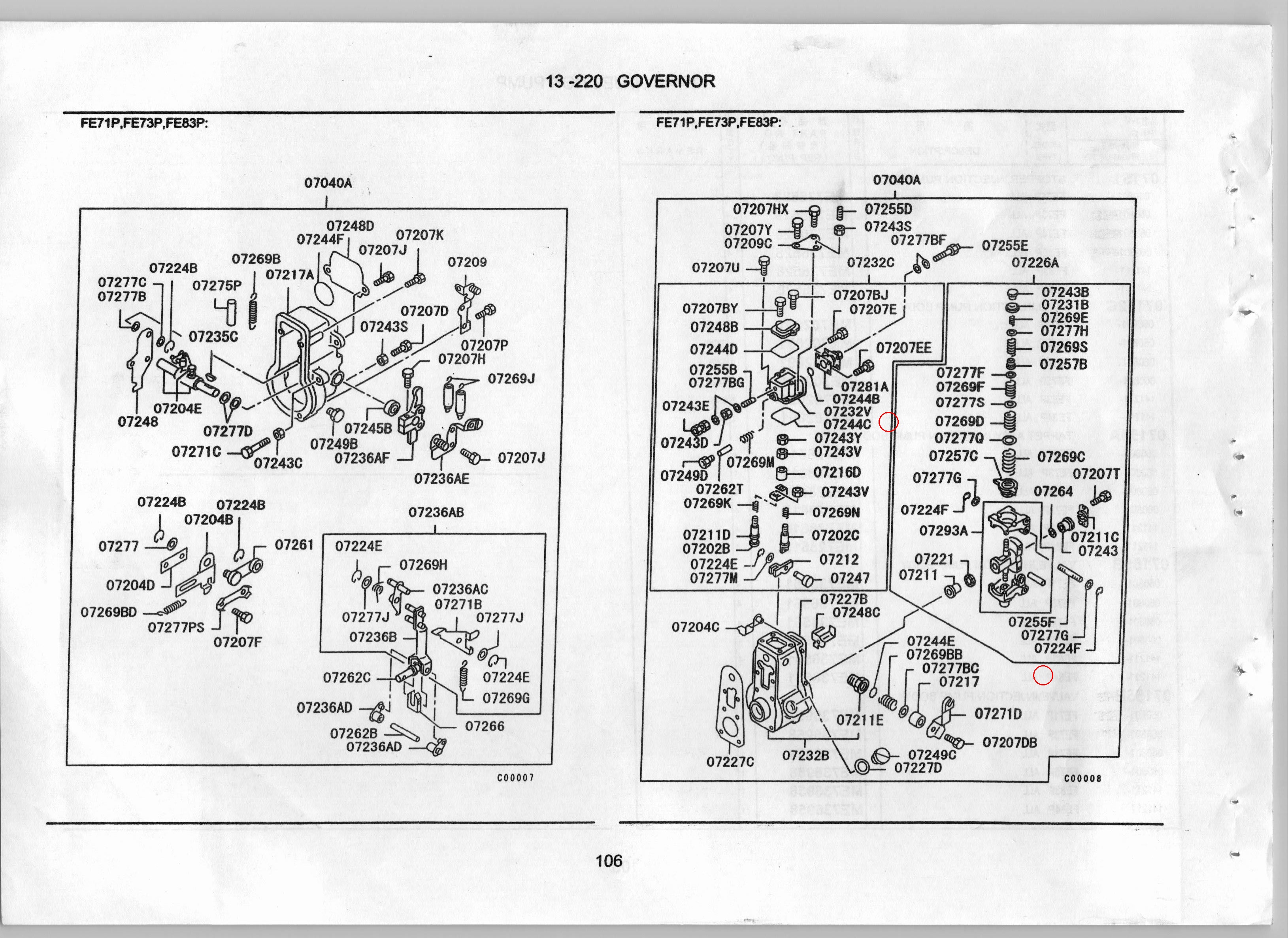 Diagram ME743667 WASHER, INJECTION PUMP GOVERNOR - Mitsubishi