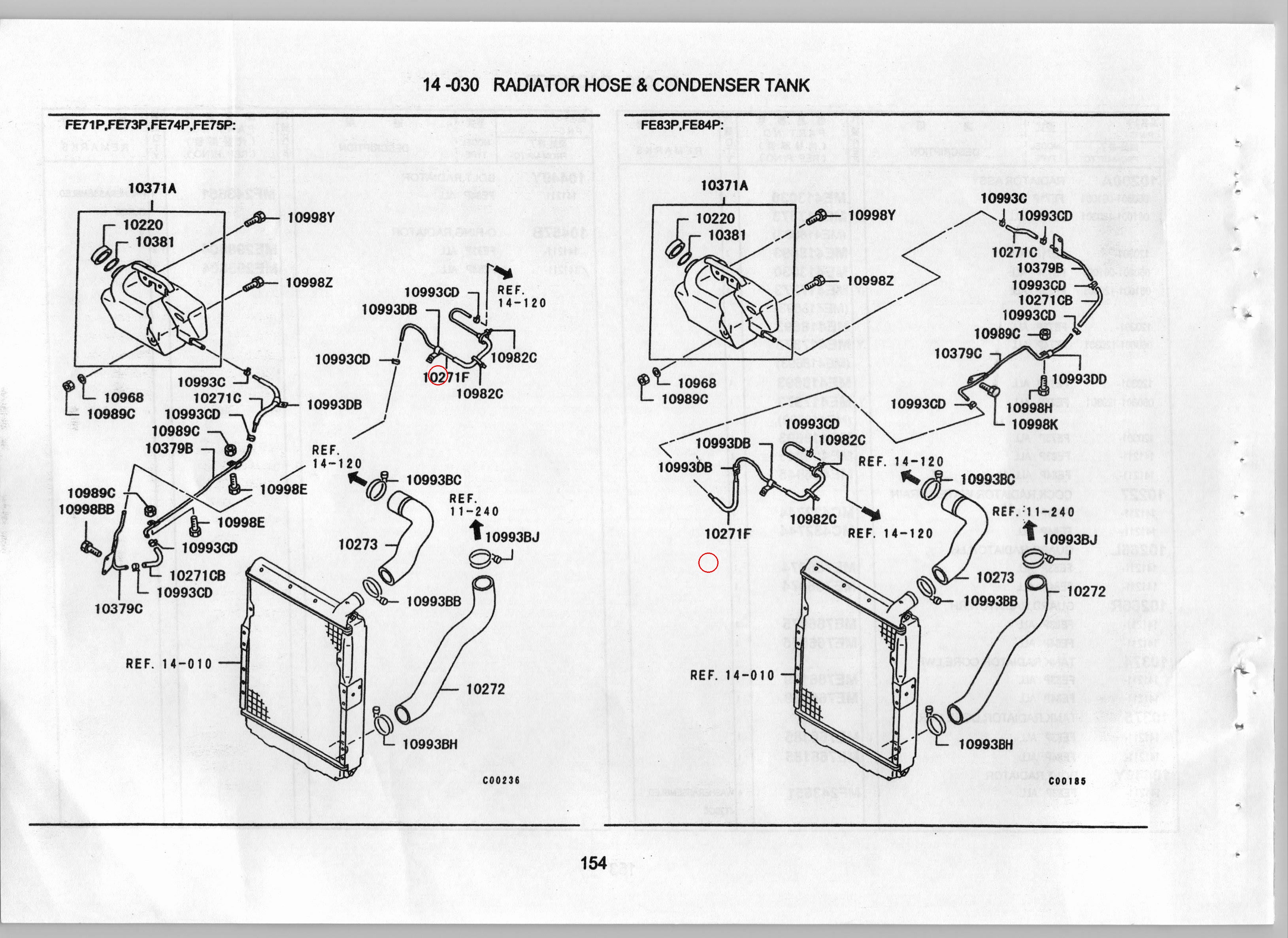 Diagram ME412010 HOSE, RADIATOR CONDENSER TANK - Mitsubishi