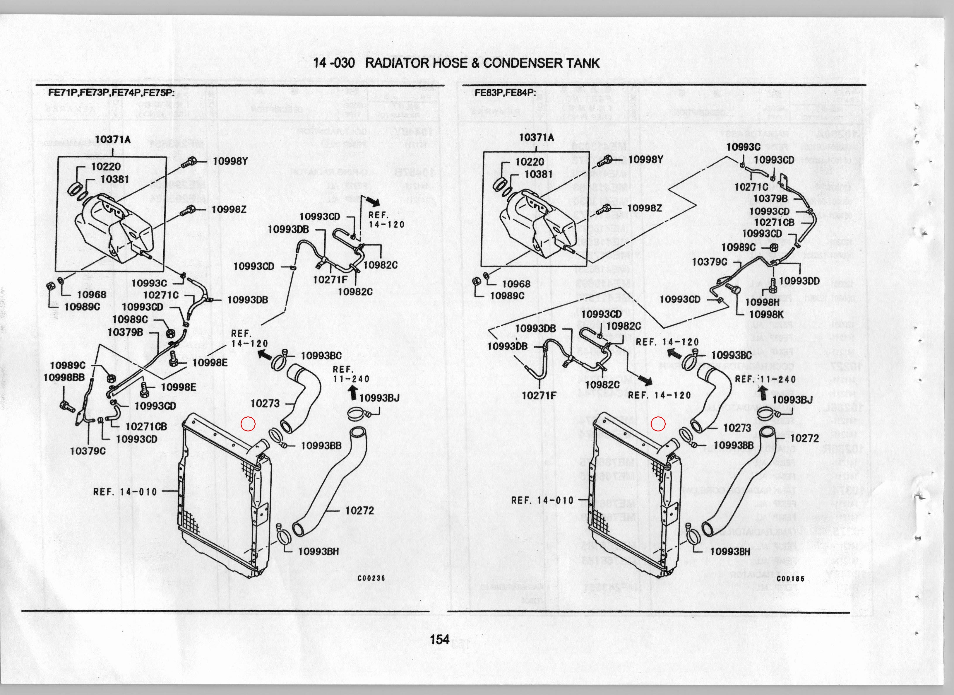 Diagram ME413028 HOSE, RADIATOR,UPR - Mitsubishi