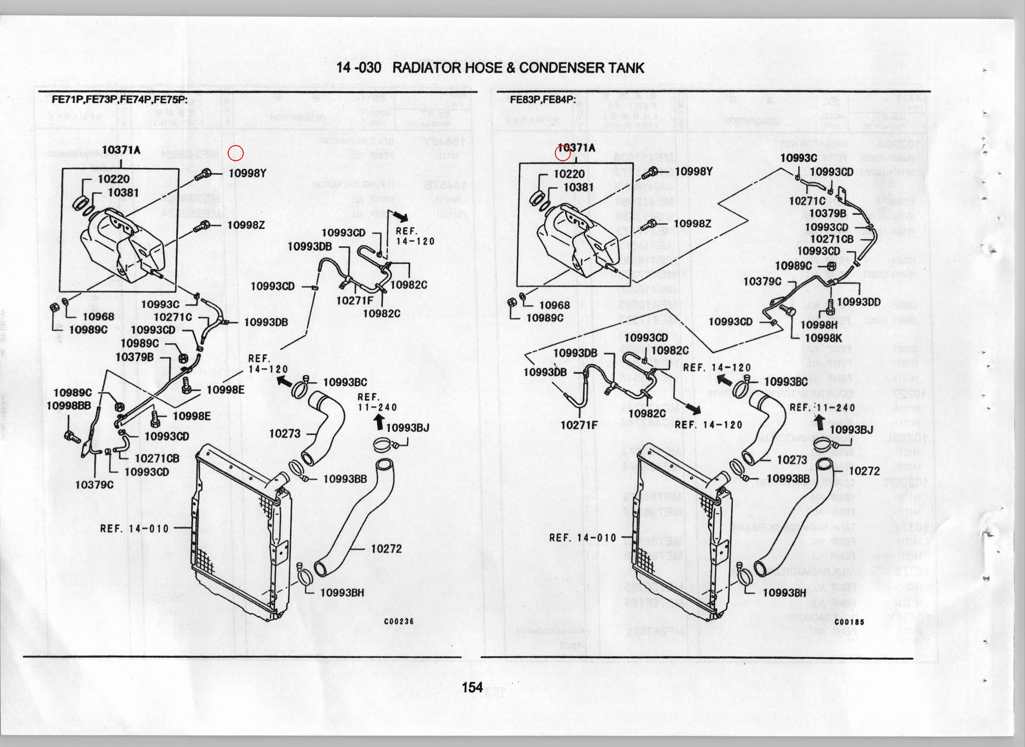 Diagram ME402056 TANK ASSY, RADIATOR CONDENSER - Mitsubishi