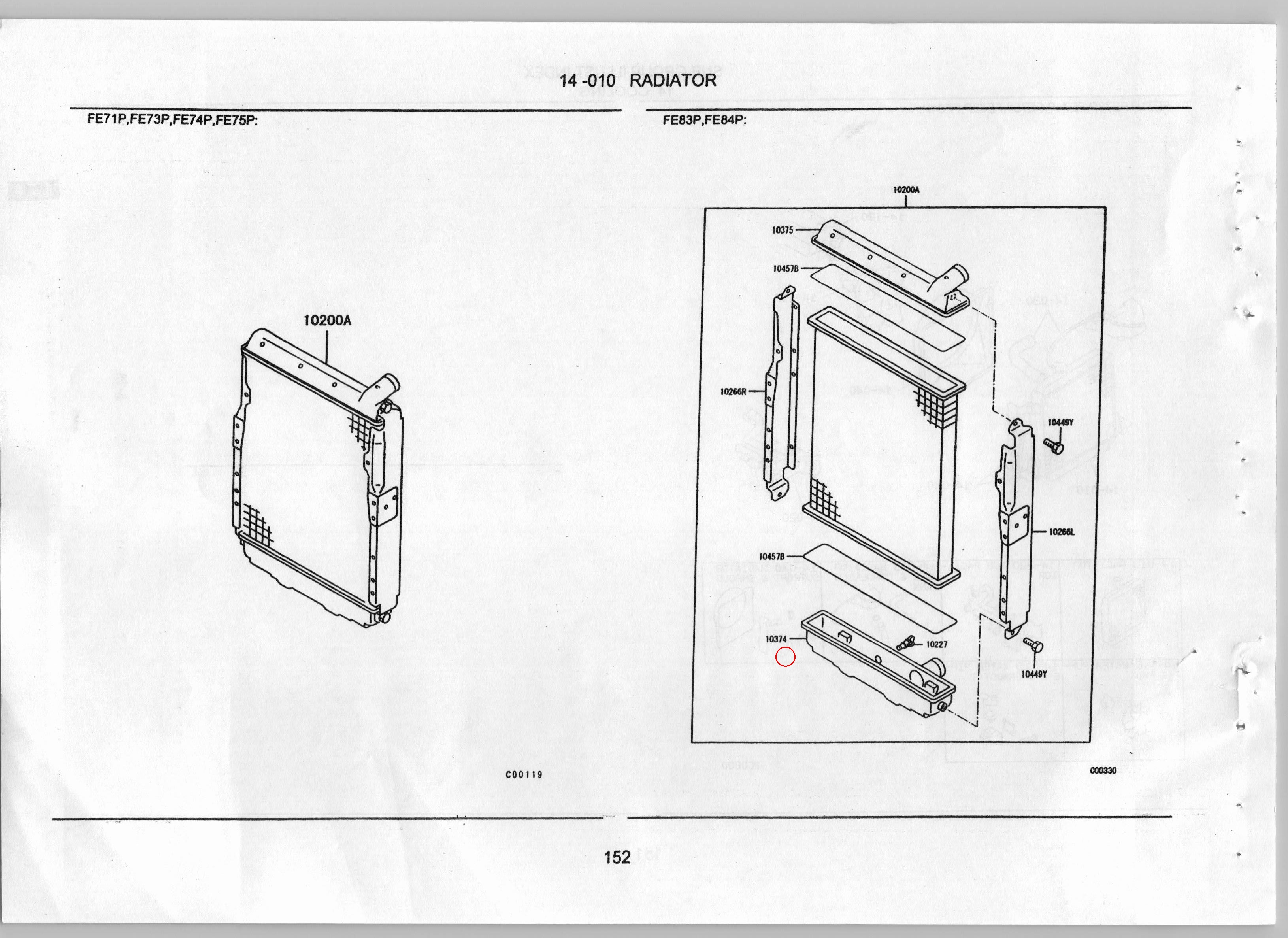 Diagram ME766189 TANK, RADIATOR CORE, LWR - Mitsubishi
