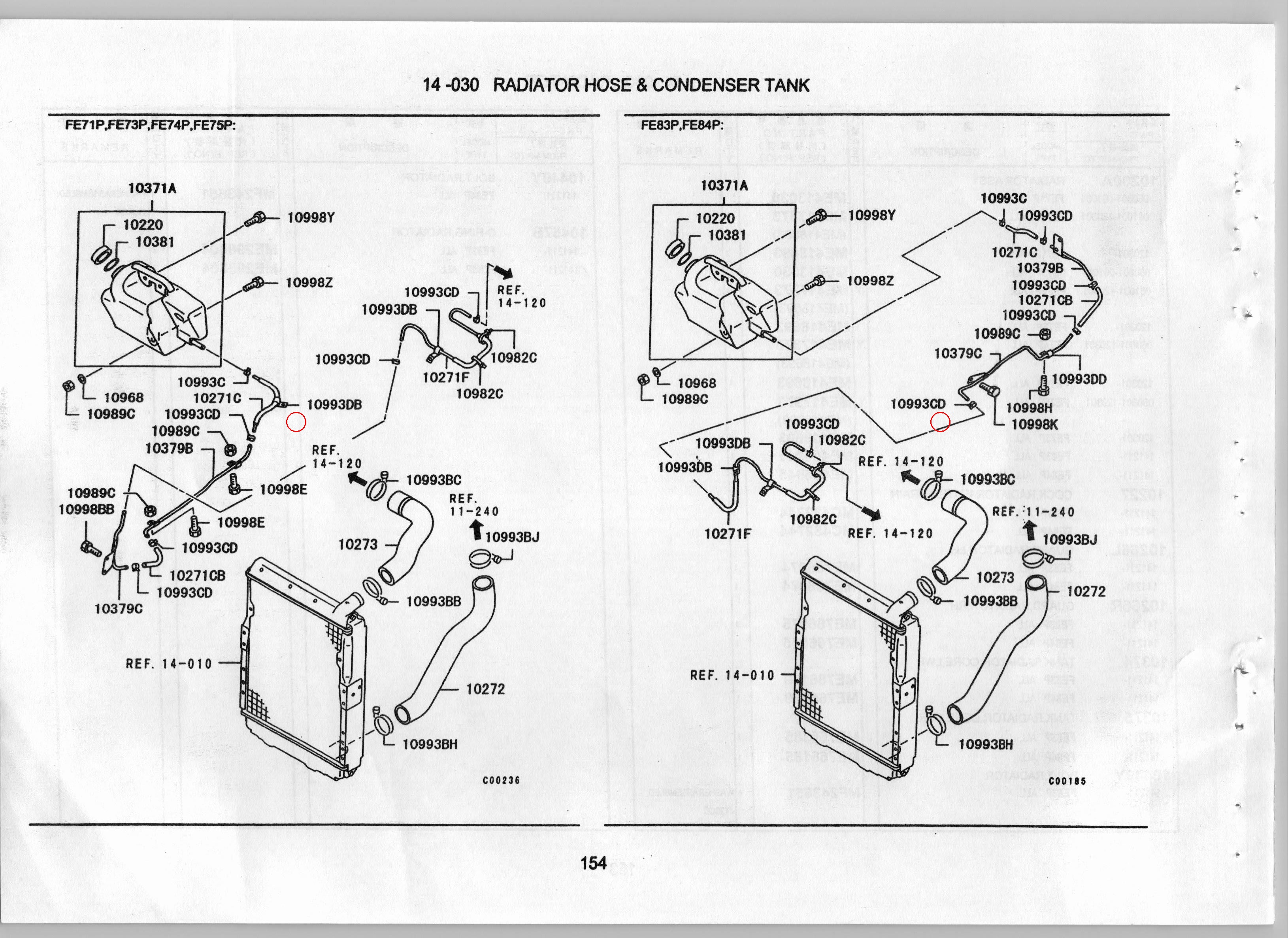 Diagram MH021277 CLIP, RADIATOR PIPING - Mitsubishi