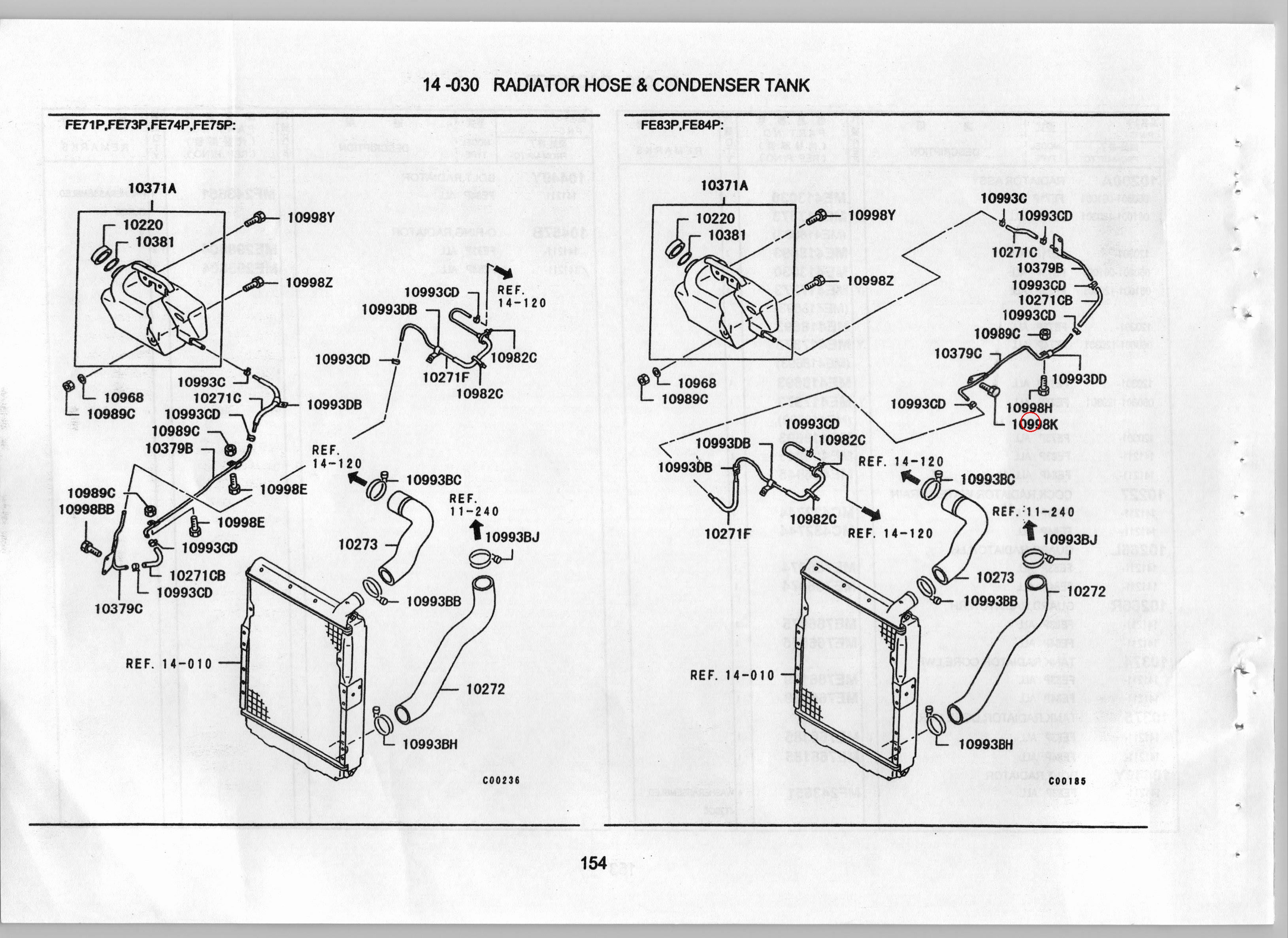 Diagram MB243268 CLIP,RADIATOR PIPING - Mitsubishi