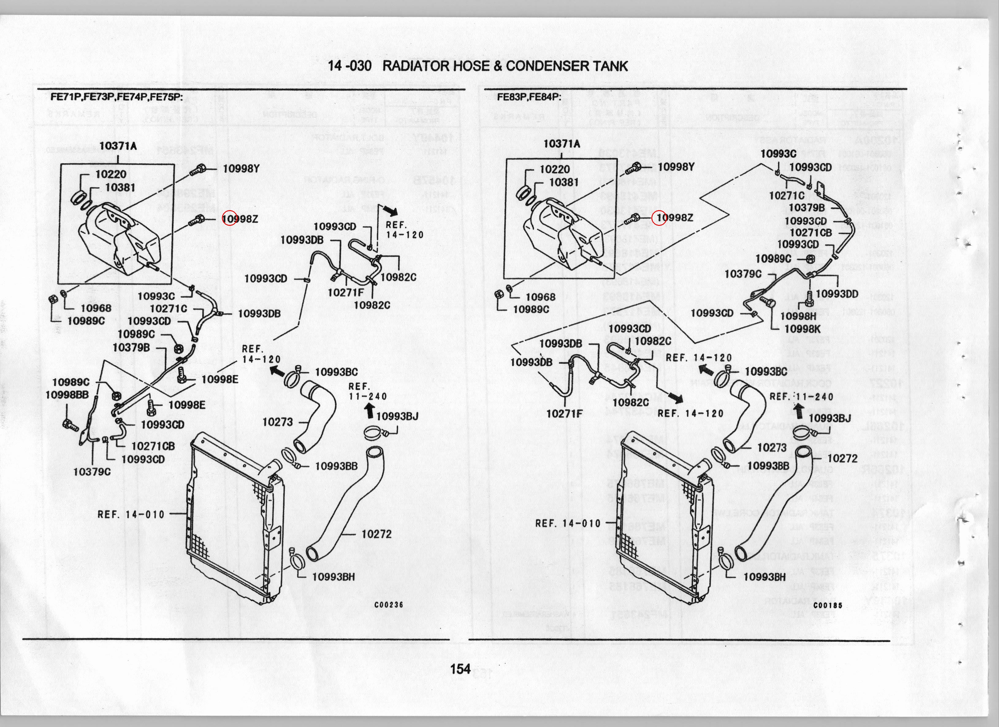 Diagram MF247253 BOLT,RADIATOR PIPING - Mitsubishi
