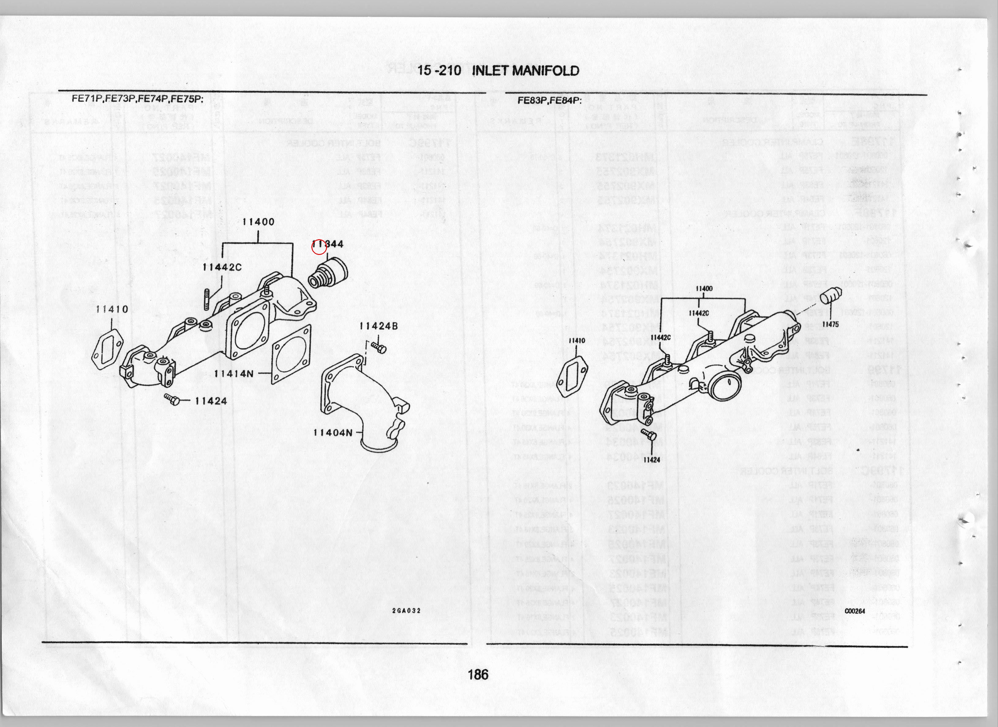 Diagram ME226016 VALVE,AIR INLET PIPE OVERBOOST - Mitsubishi