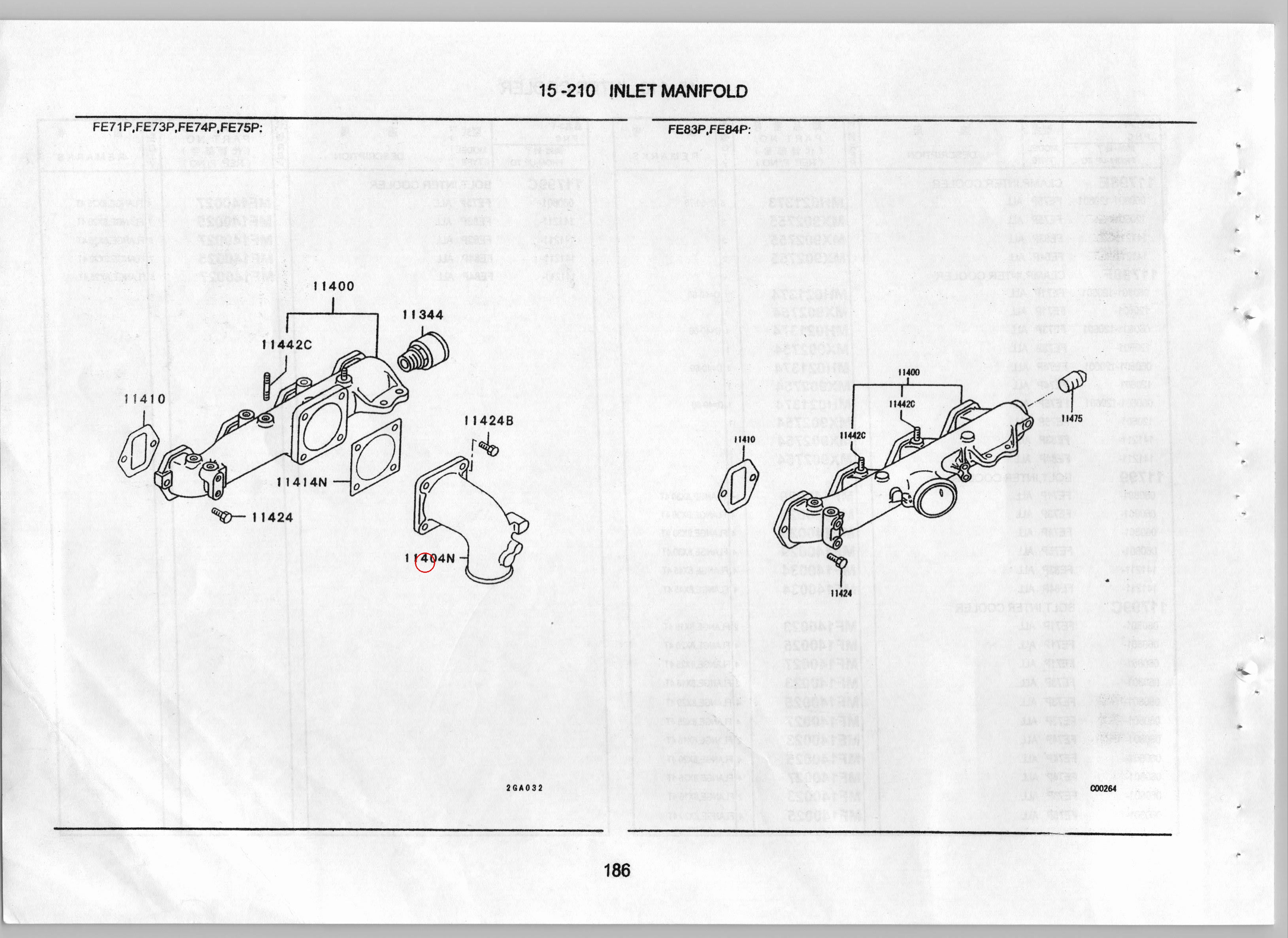 Diagram ME226005 COUPLING,INLET MANIFOLD - Mitsubishi