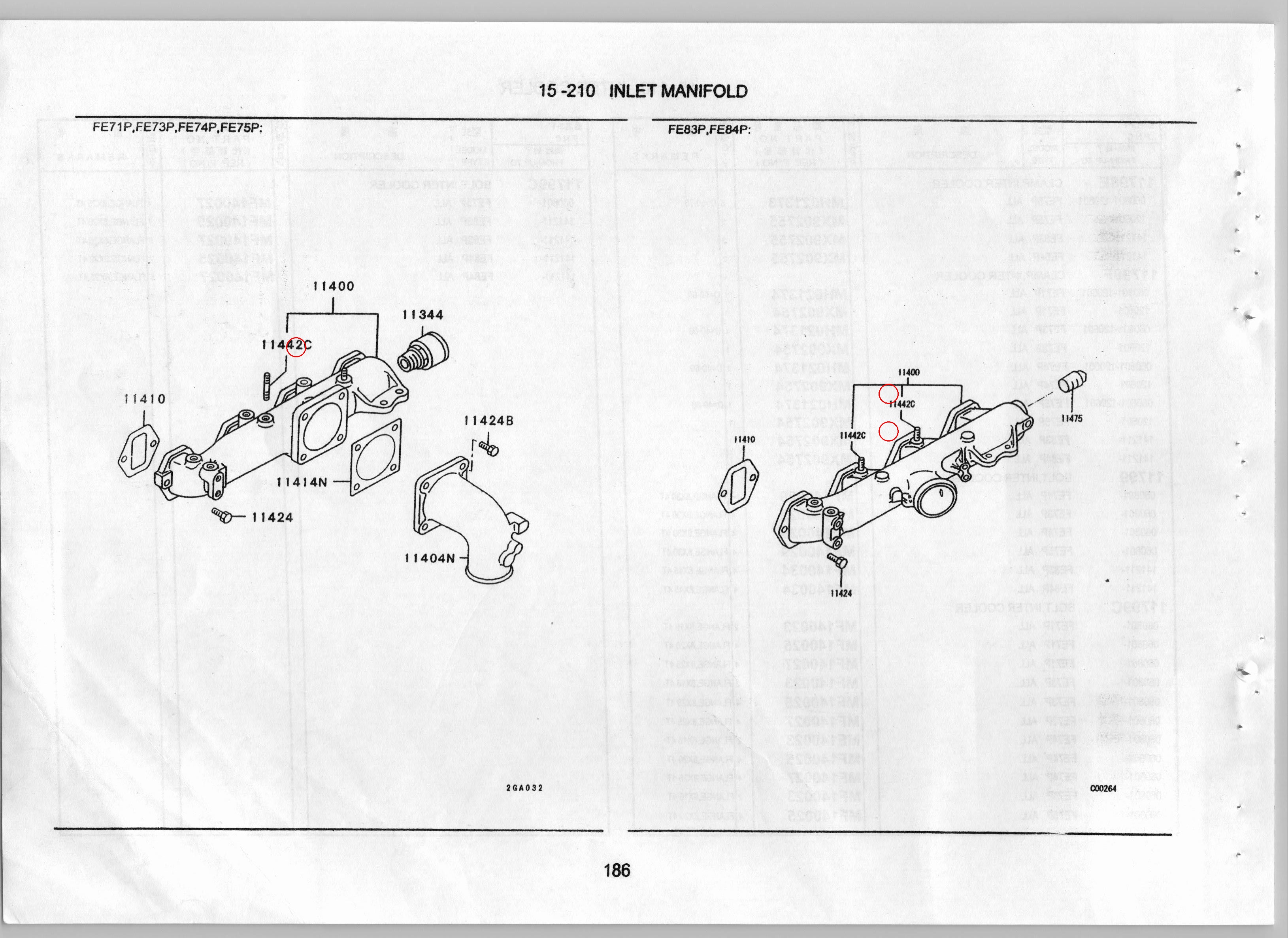 Diagram MF402549 STUD,INLET MANIFOLD - Mitsubishi