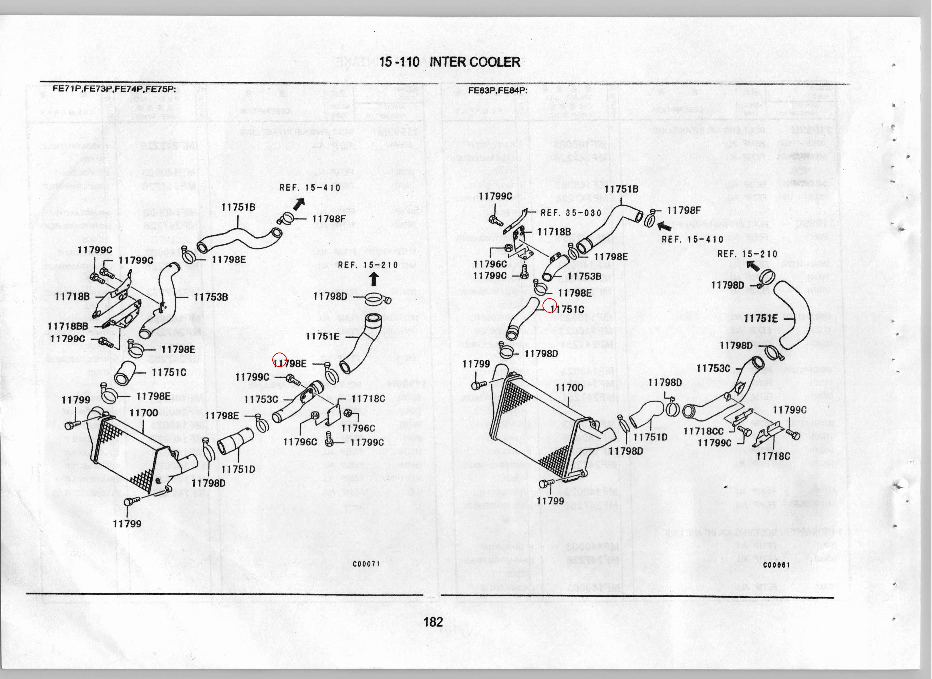 Diagram ML241950 HOSE, INTER COOLER AIR - Mitsubishi