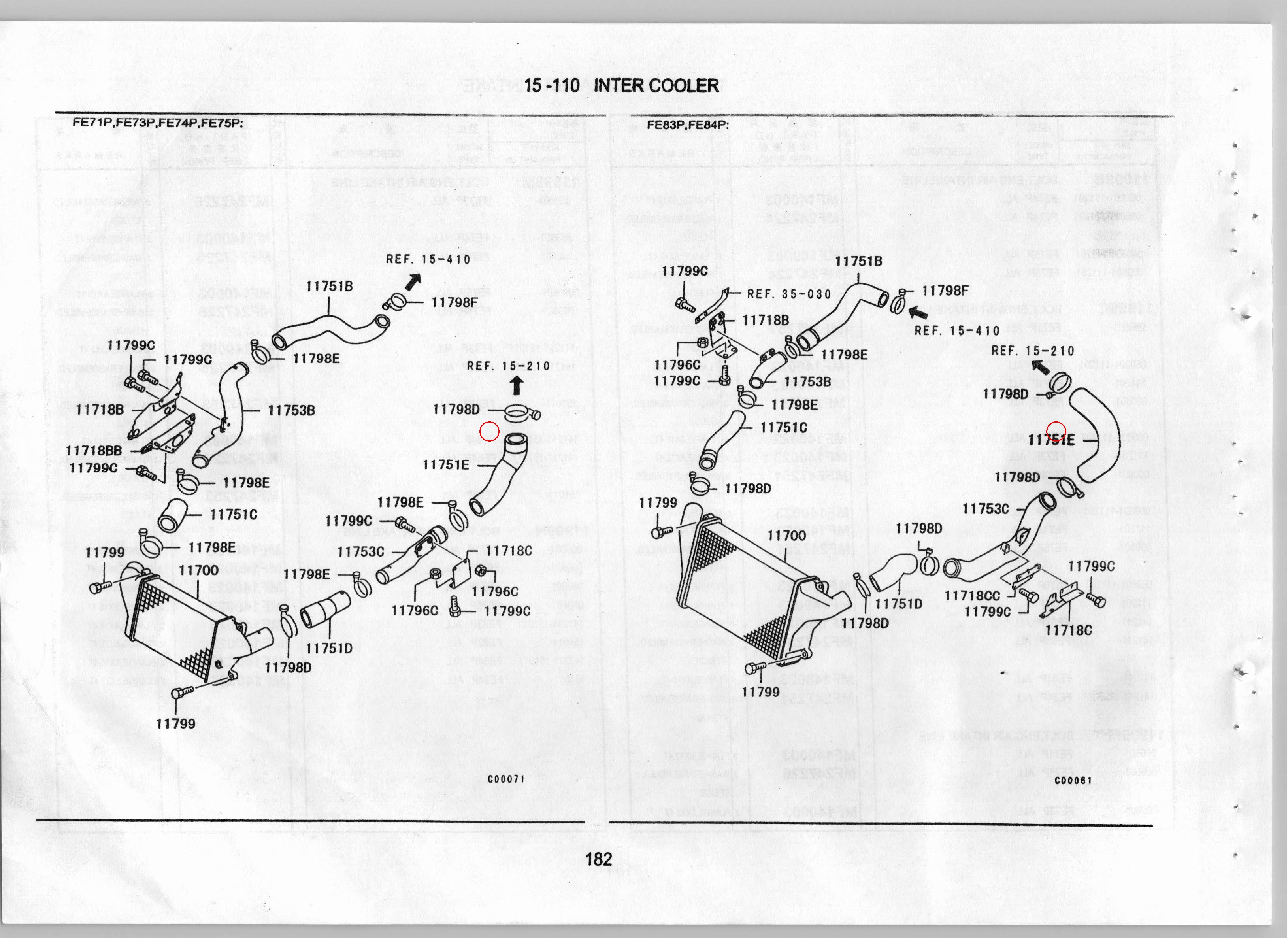 Diagram ME413372 HOSE, INTER COOLER AIR - Mitsubishi