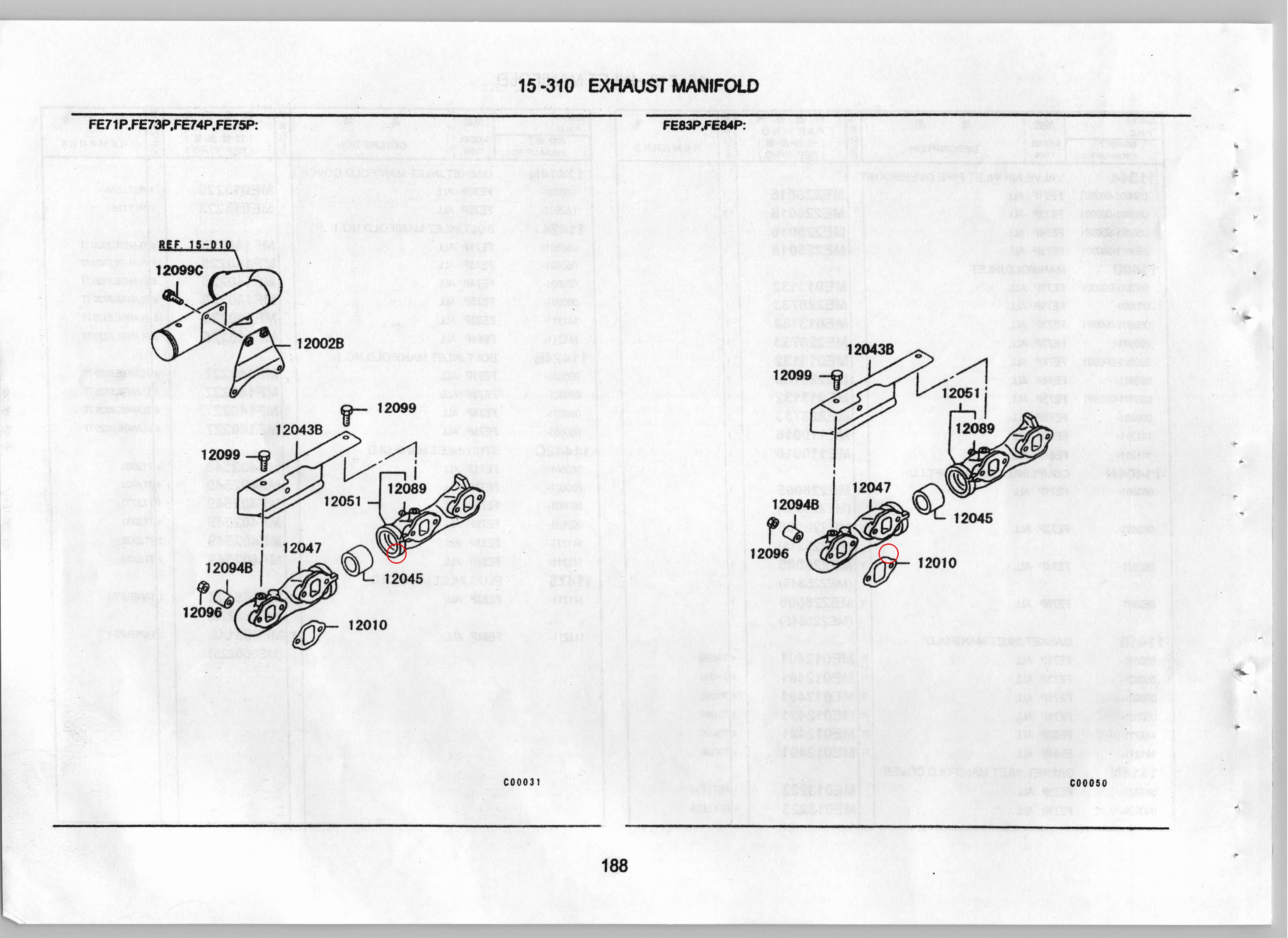Diagram ME212090 JOINT,EXHAUST MANIFOLD - Mitsubishi