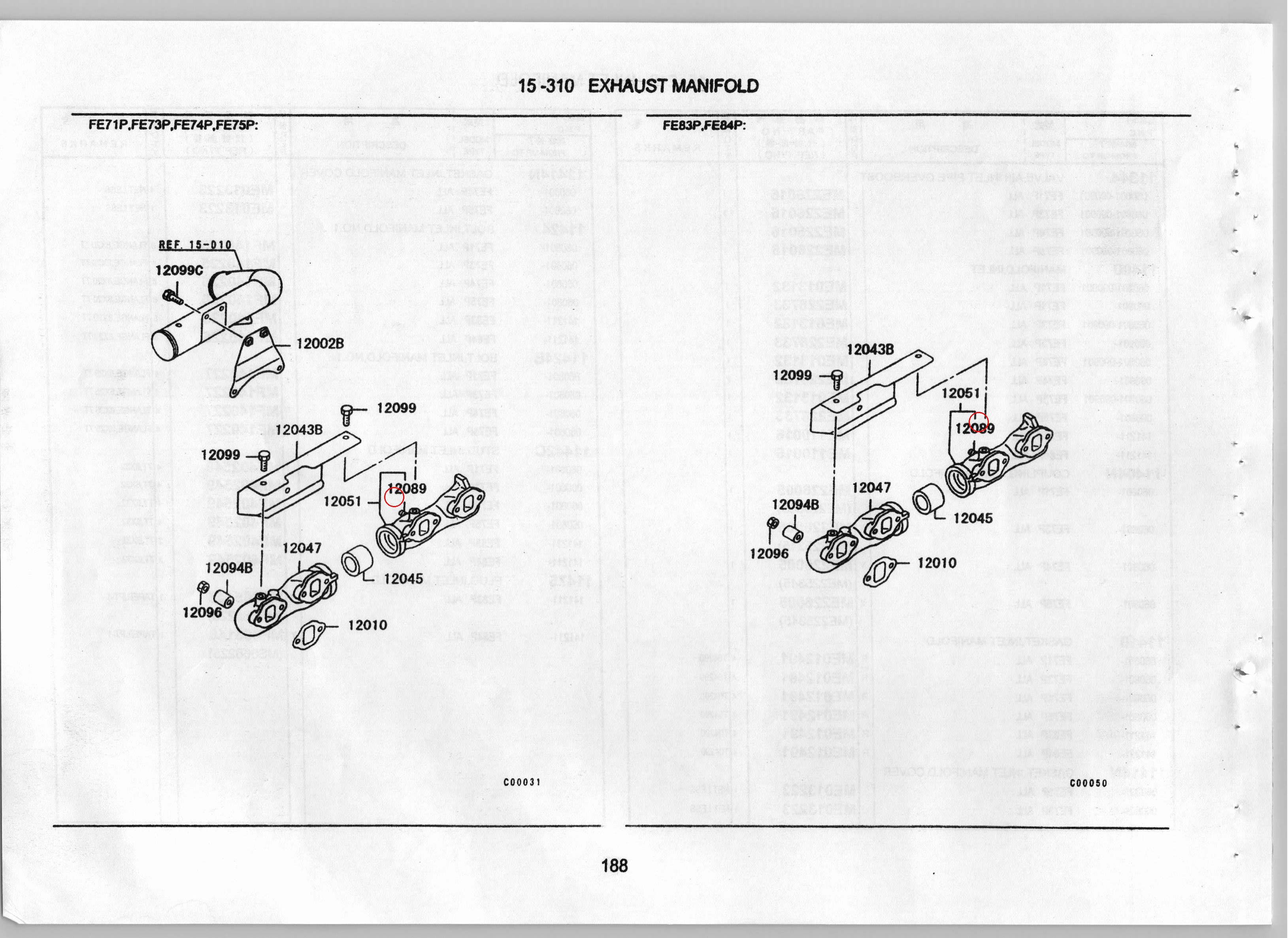 Diagram MF407726 STUD,EXHAUST MANIFOLD - Mitsubishi