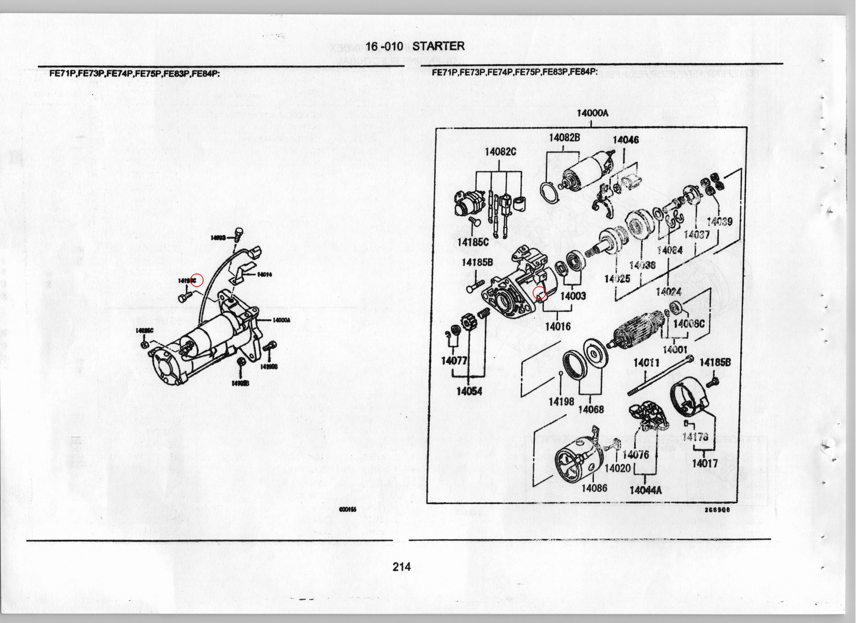 Diagram ME701484 BEARING & SLEEVE KIT,STARTER - Mitsubishi
