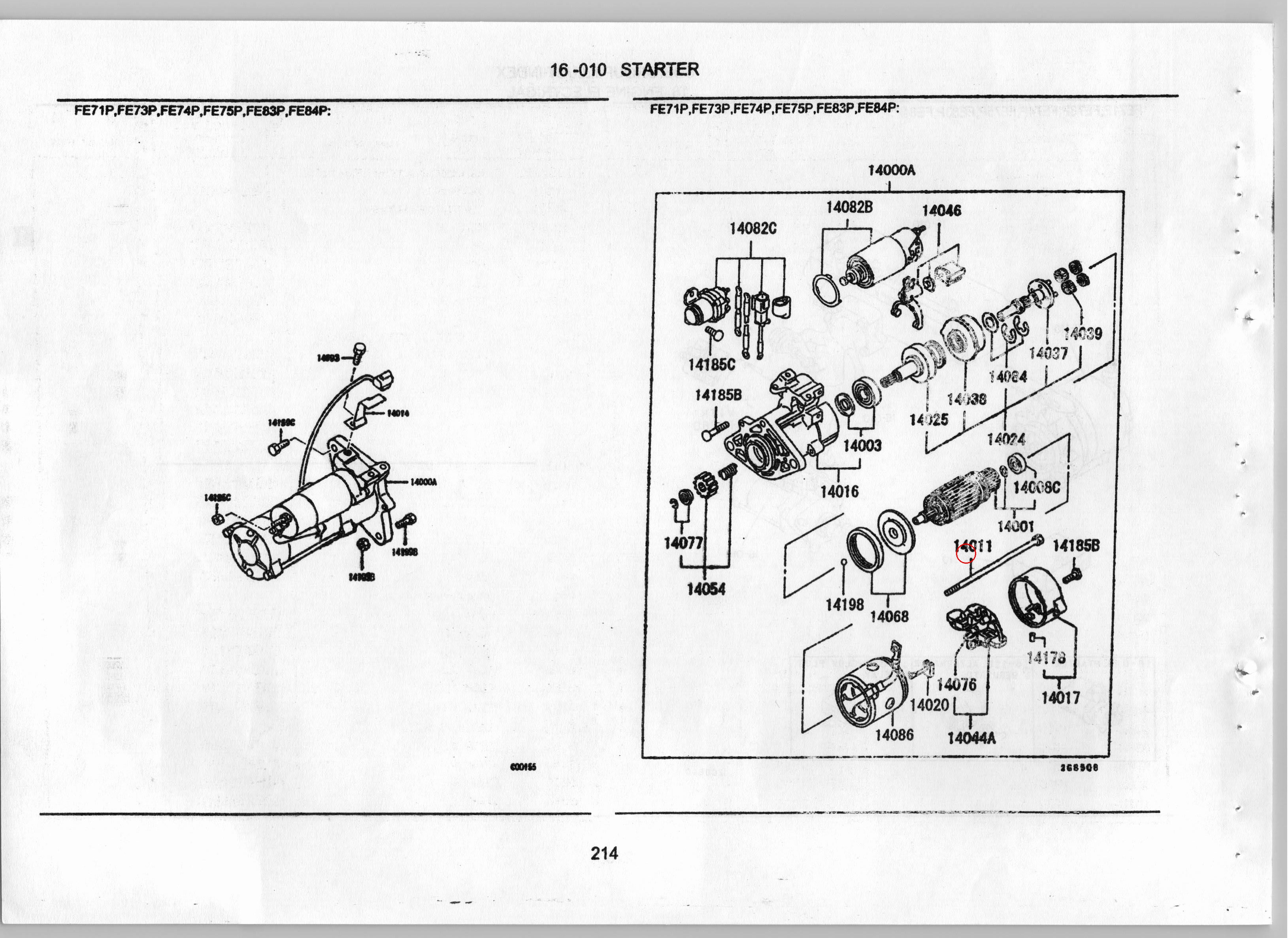 Diagram ME701497 BOLT SET,STARTER - Mitsubishi