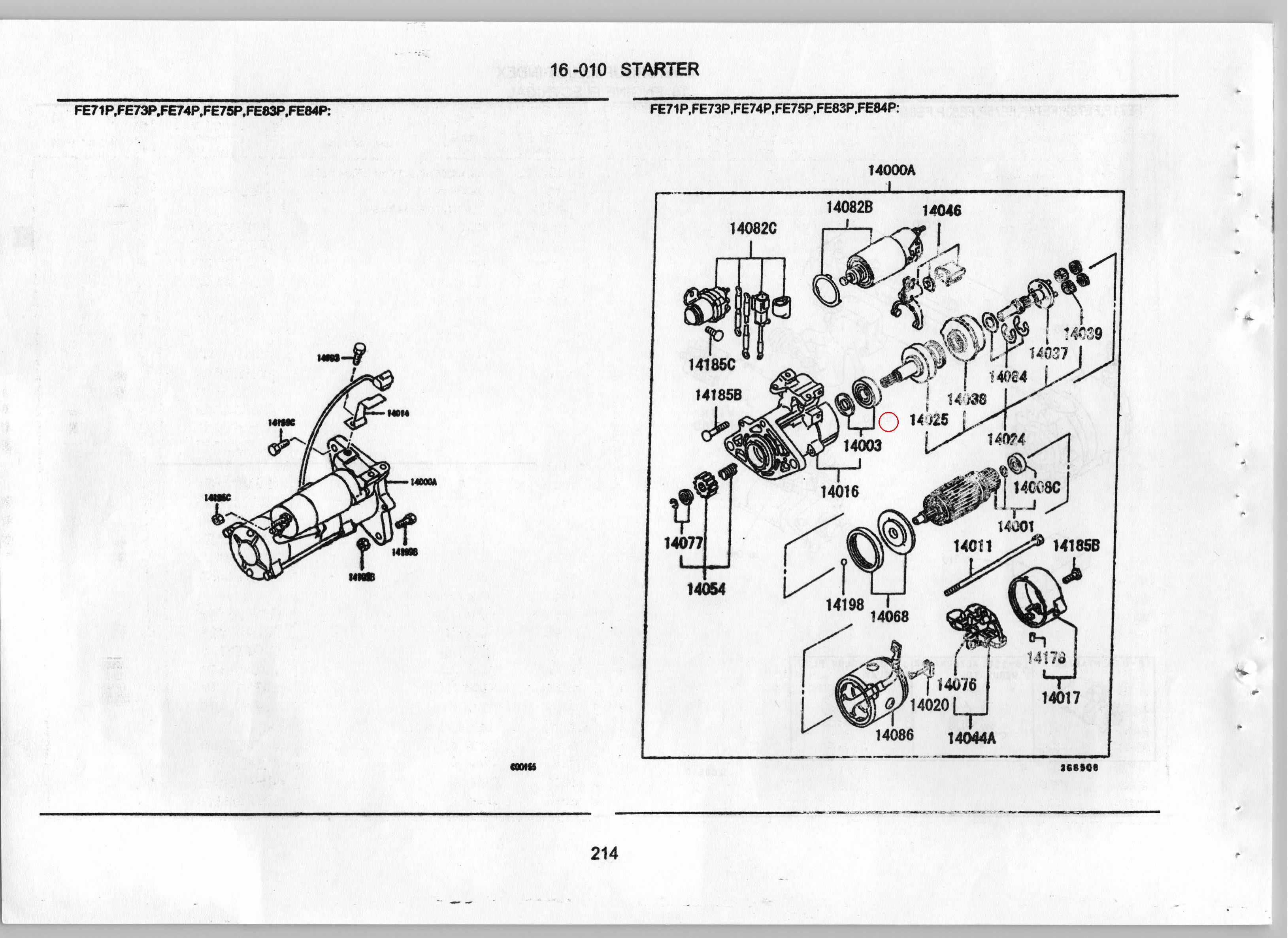 Diagram ME701648 CLUTCH,STARTER OVERRUNNING - Mitsubishi
