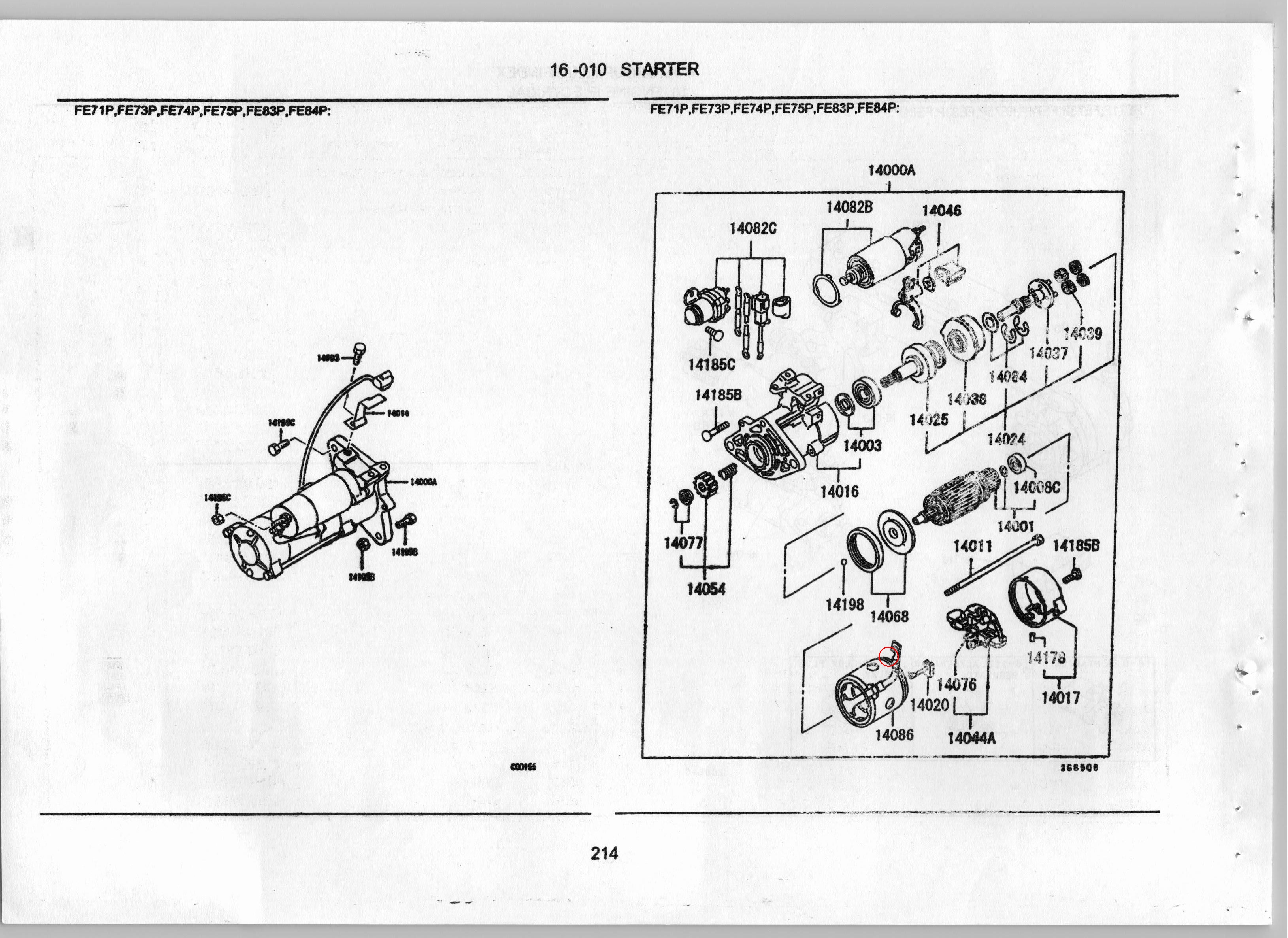 Diagram ME701445 GASKET SET,STARTER YOKE - Mitsubishi