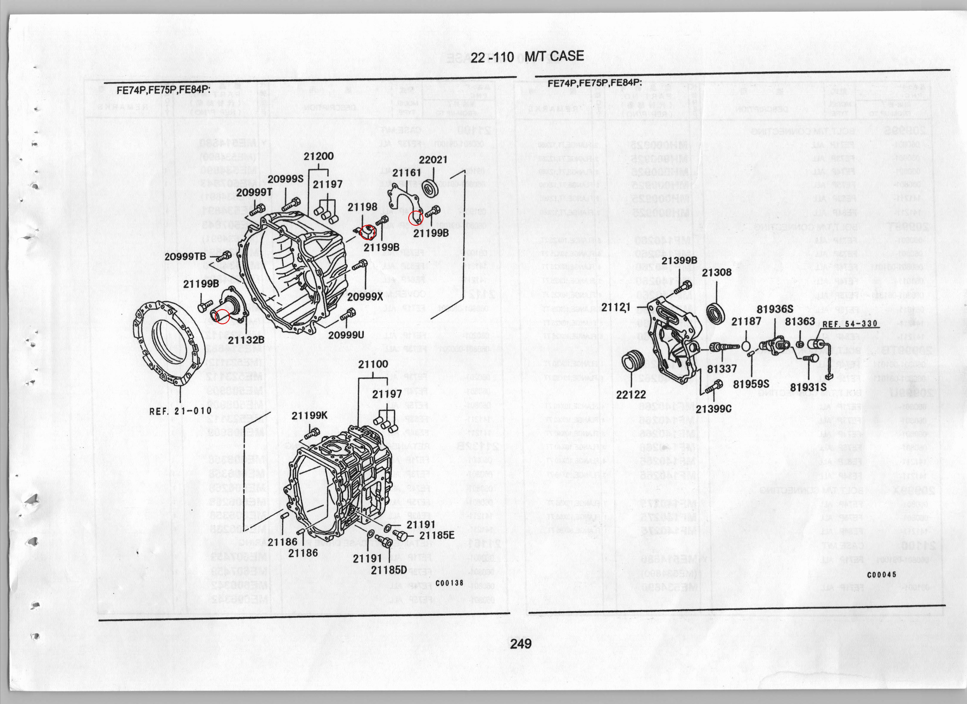 Diagram MS146004 BOLT,M/T CASE - Mitsubishi