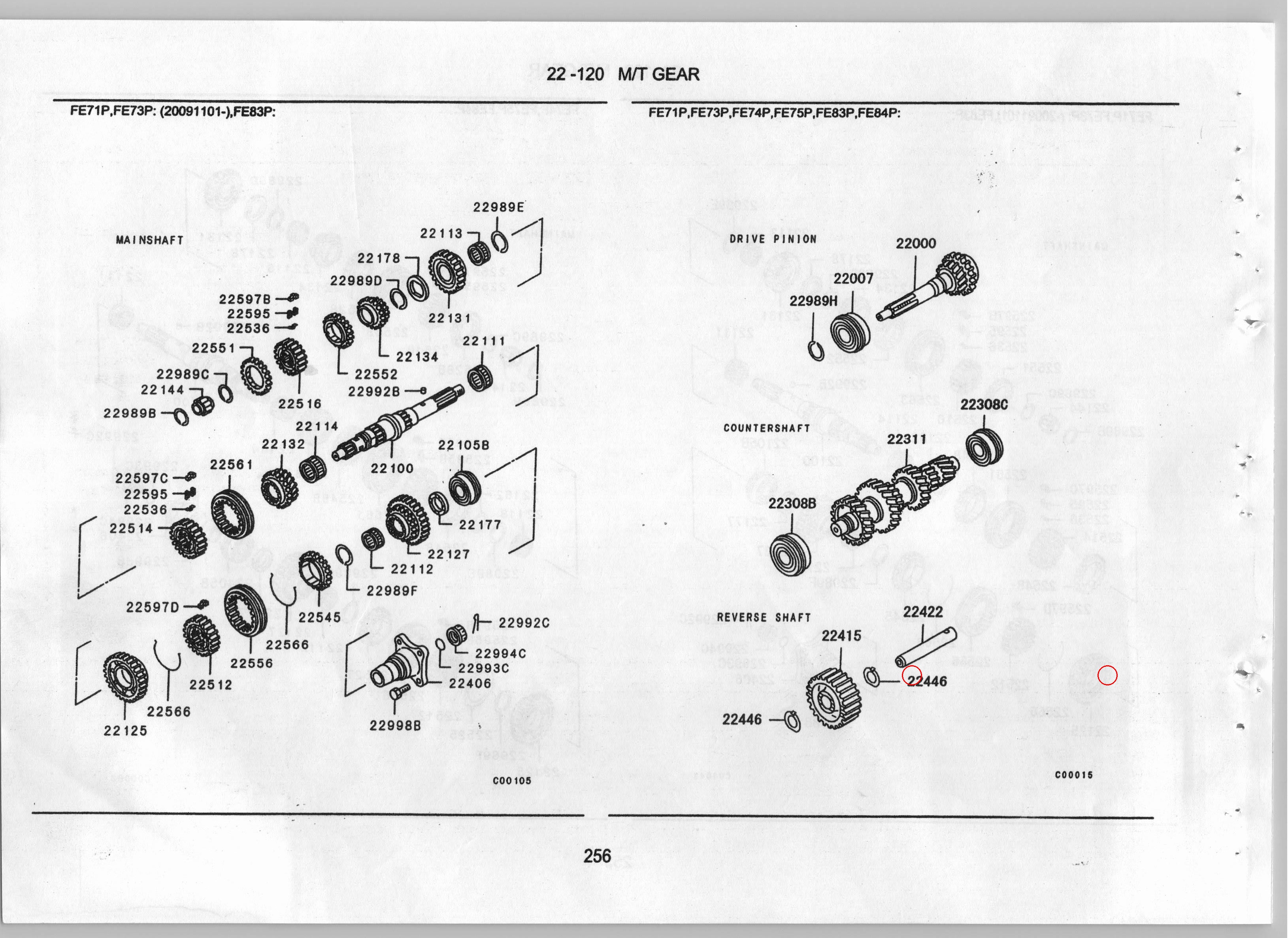 Diagram ME506697 THRUST WASHER, M/T REV IDLER GEAR - Mitsubishi