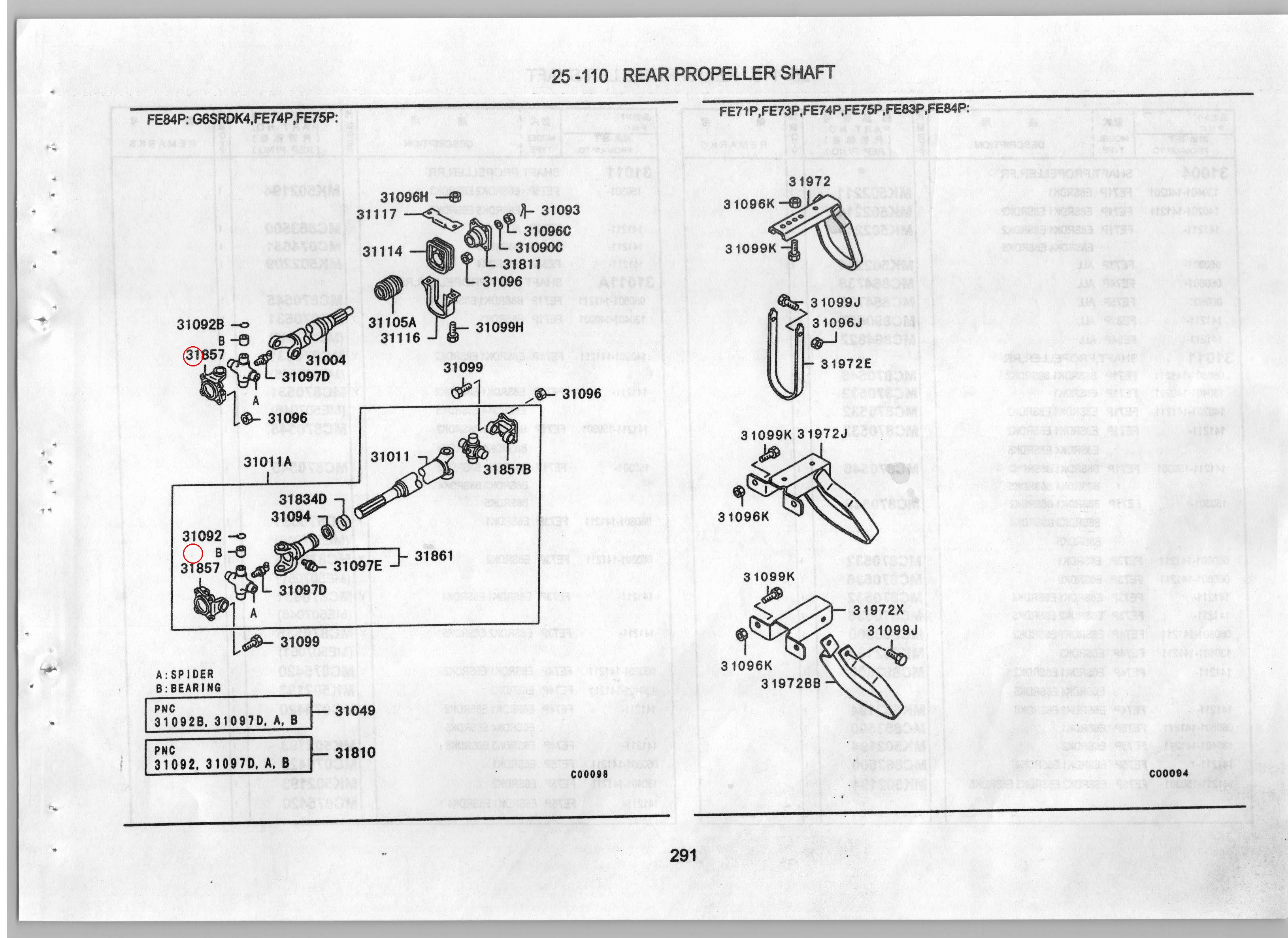 Diagram MB293352 YOKE, PROPELLER SHAFT FLANGE - Mitsubishi