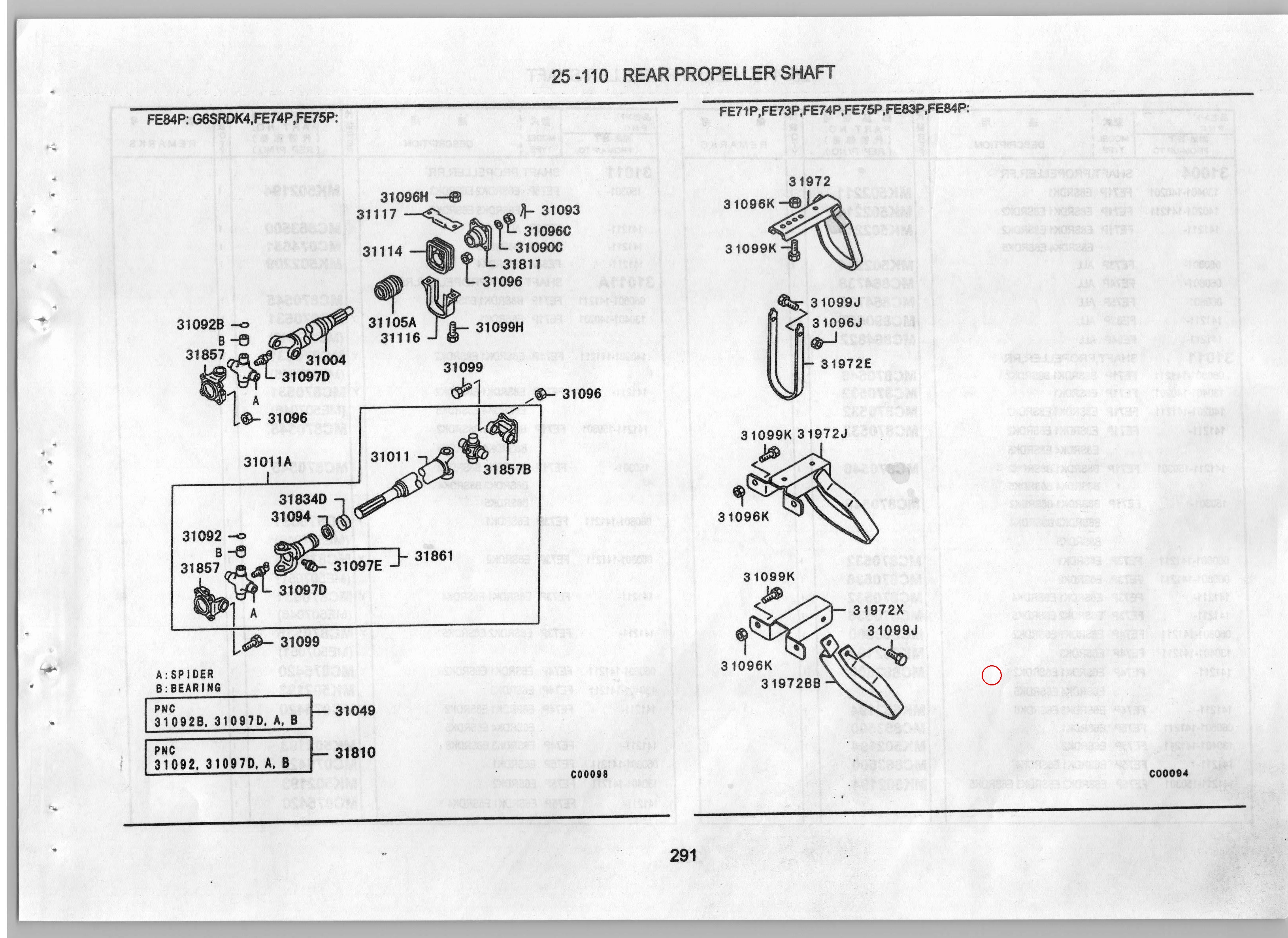 Diagram MK574806 GUARD, PROPELLER SHAFT PROTECTOR - Mitsubishi