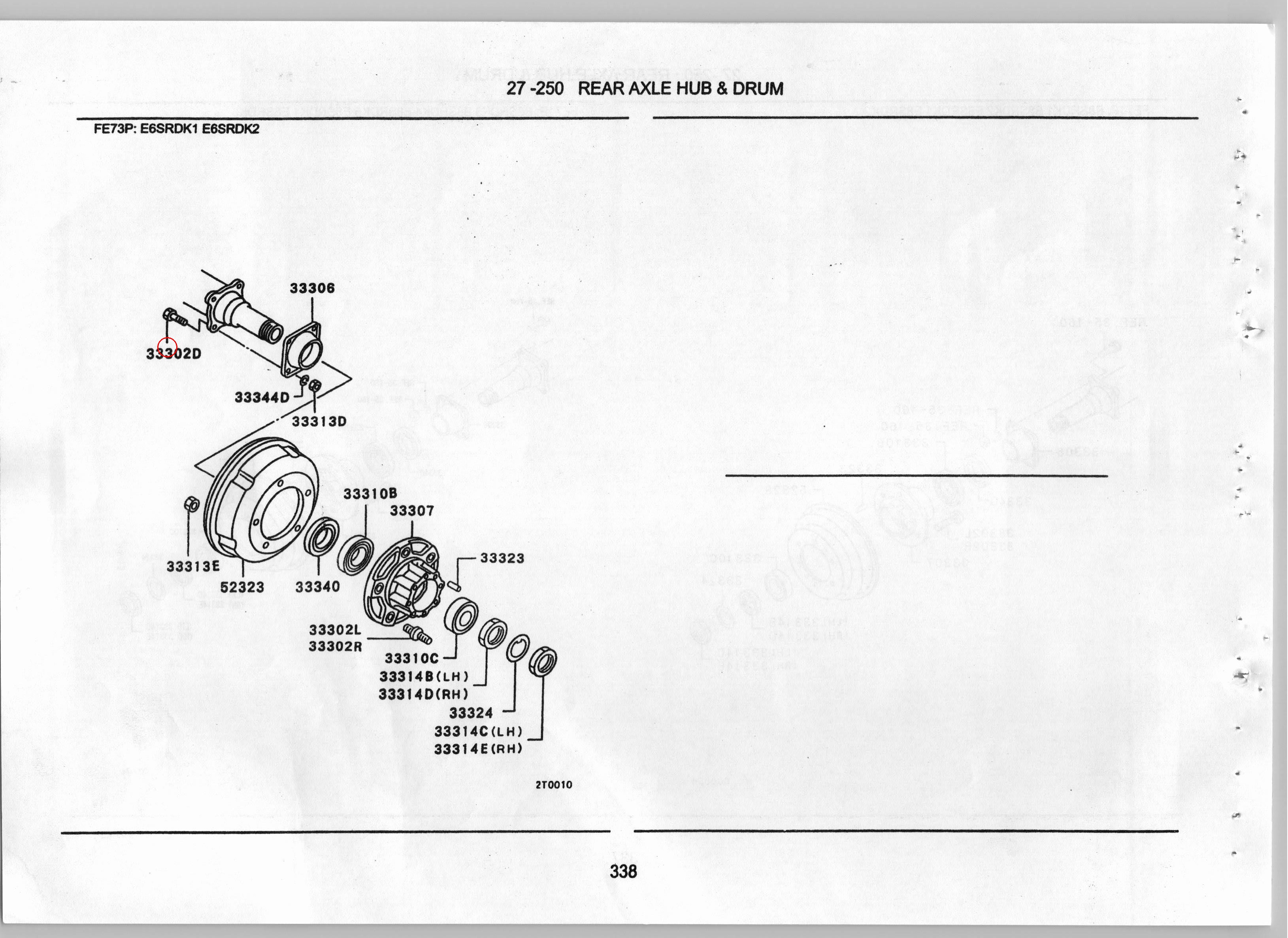 Diagram MS106341 BOLT,RR WHEEL HUB - Mitsubishi