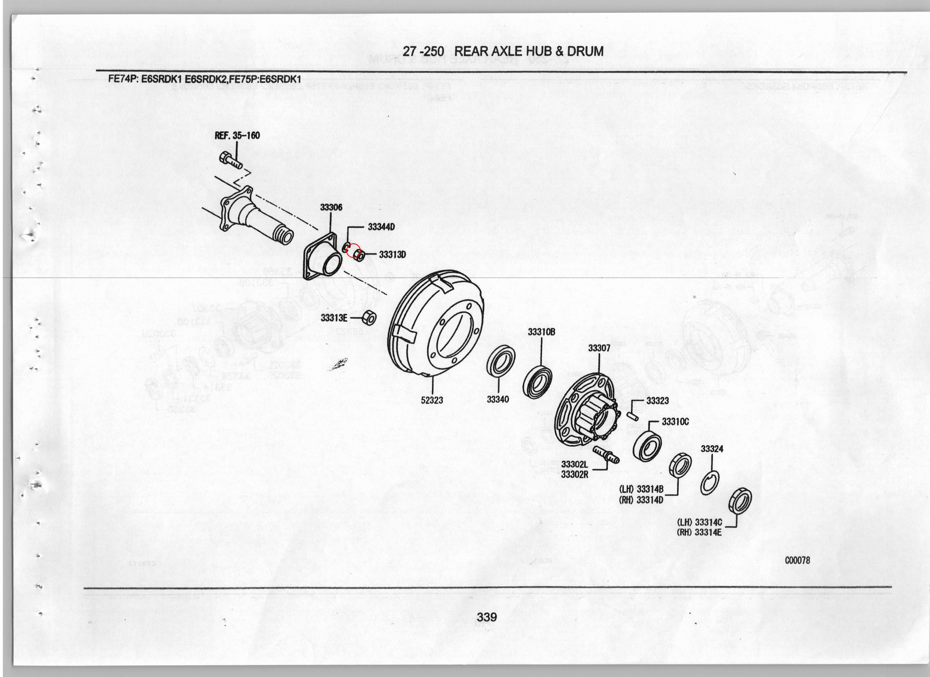 Diagram MF430124 NUT,RR WHEEL HUB - Mitsubishi