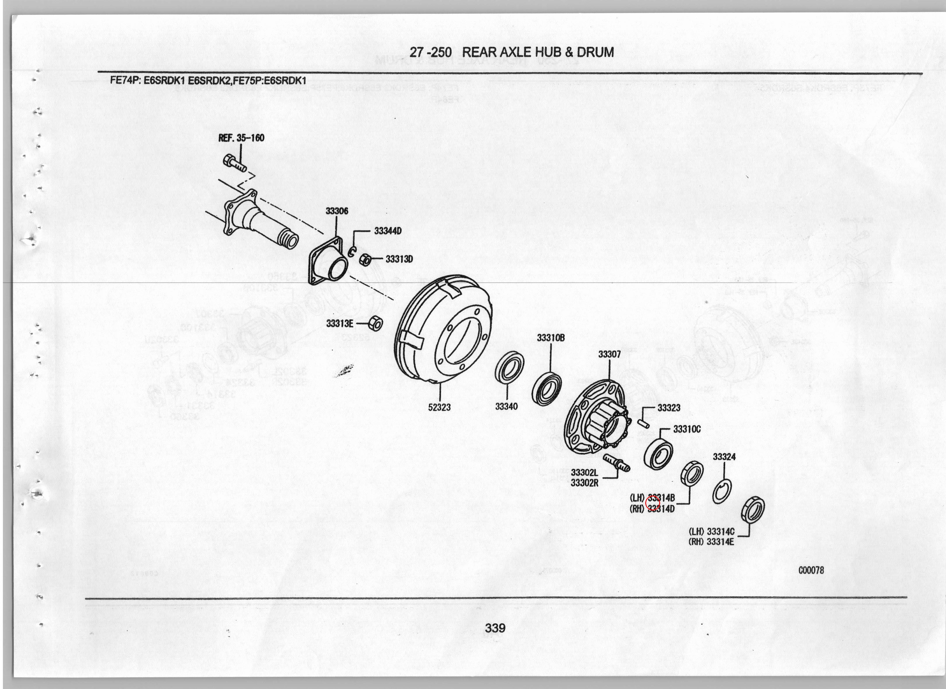 Diagram MT420213 NUT,RR WHEEL HUB BEARING LOCK - Mitsubishi
