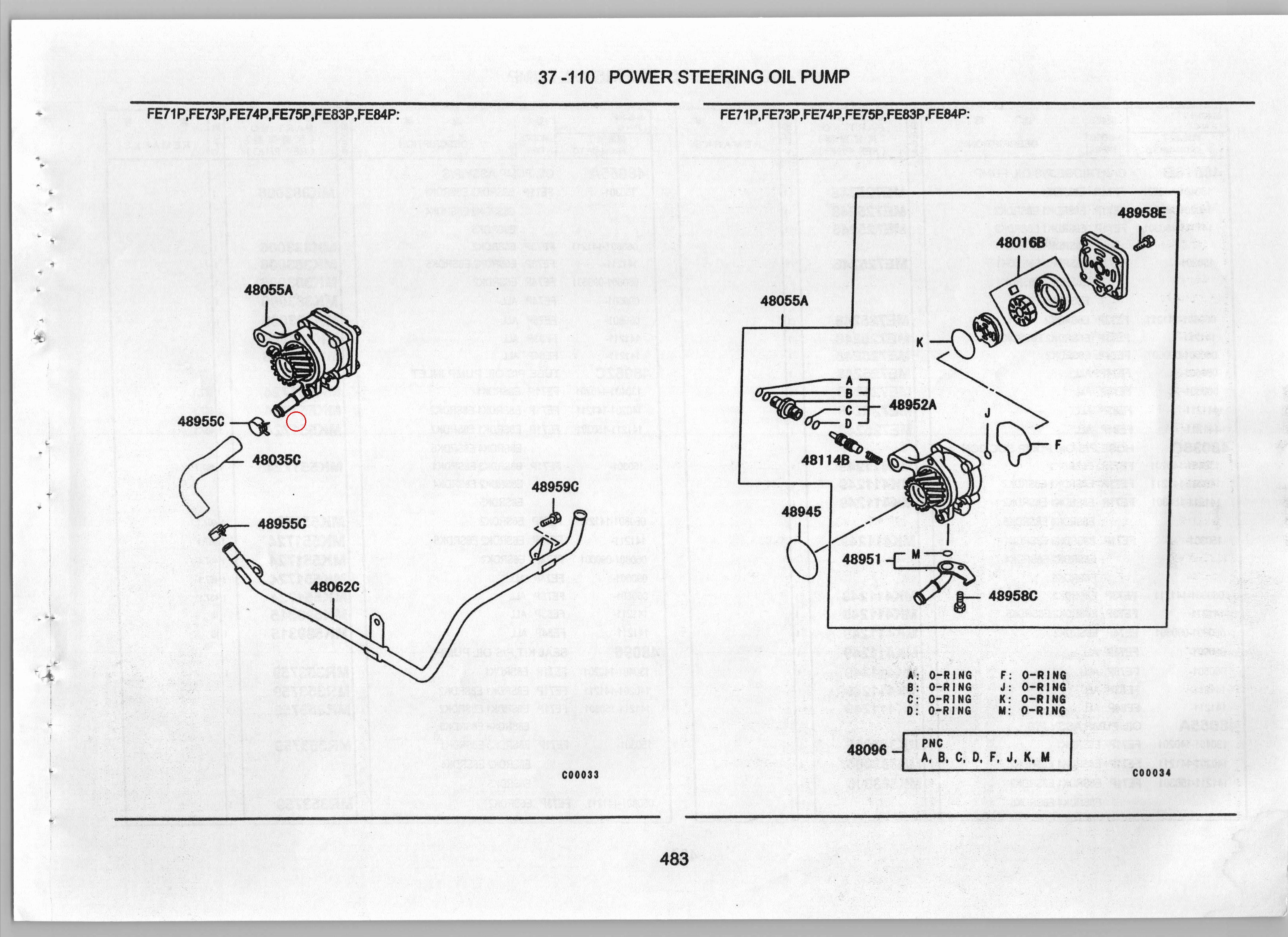 Diagram MK411249 HOSE,P/S OIL PUMP SUCTION - Mitsubishi