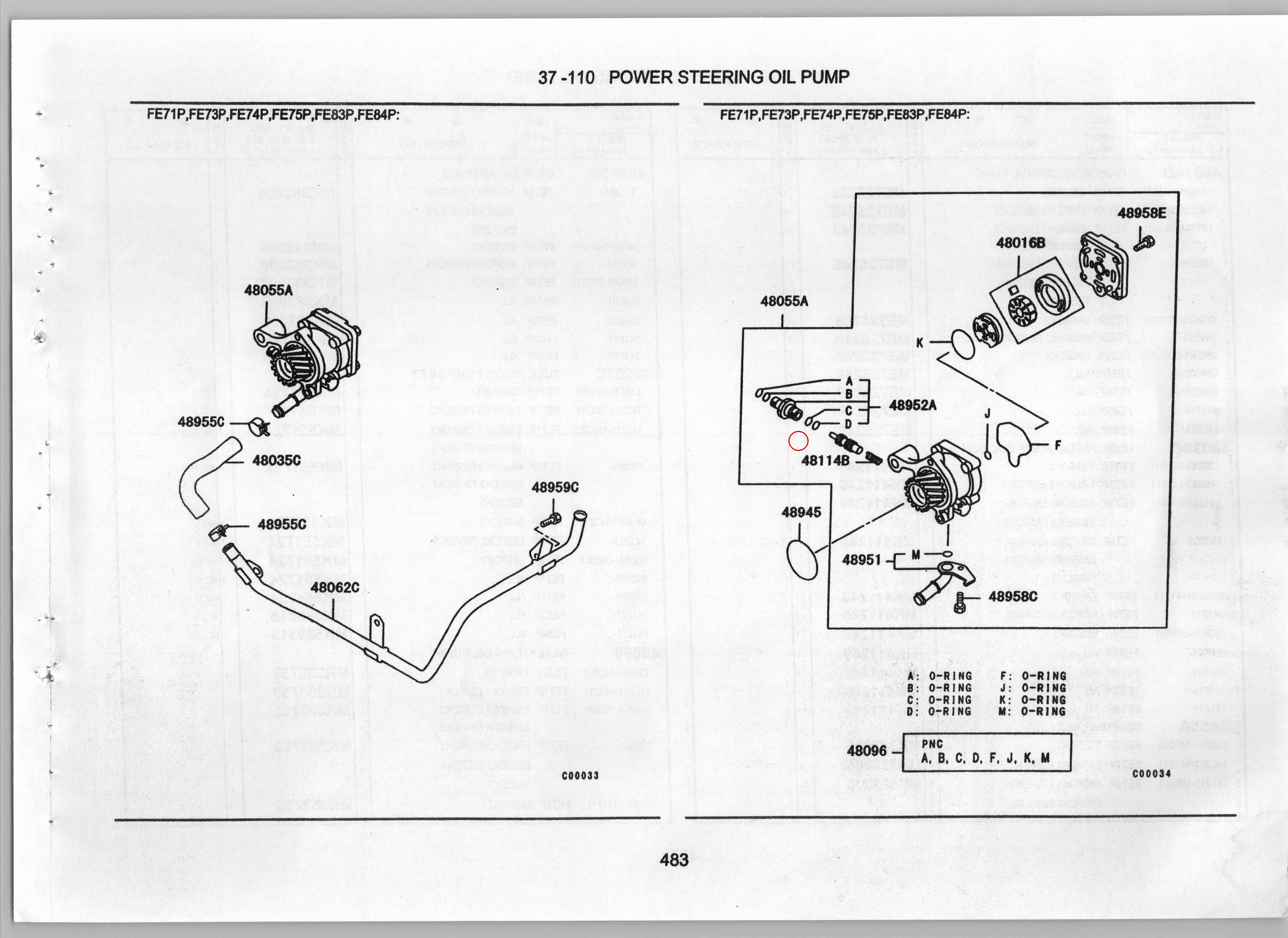 Diagram MR272305 SPRING,P/S OIL PUMP RELIEF VALVE - Mitsubishi