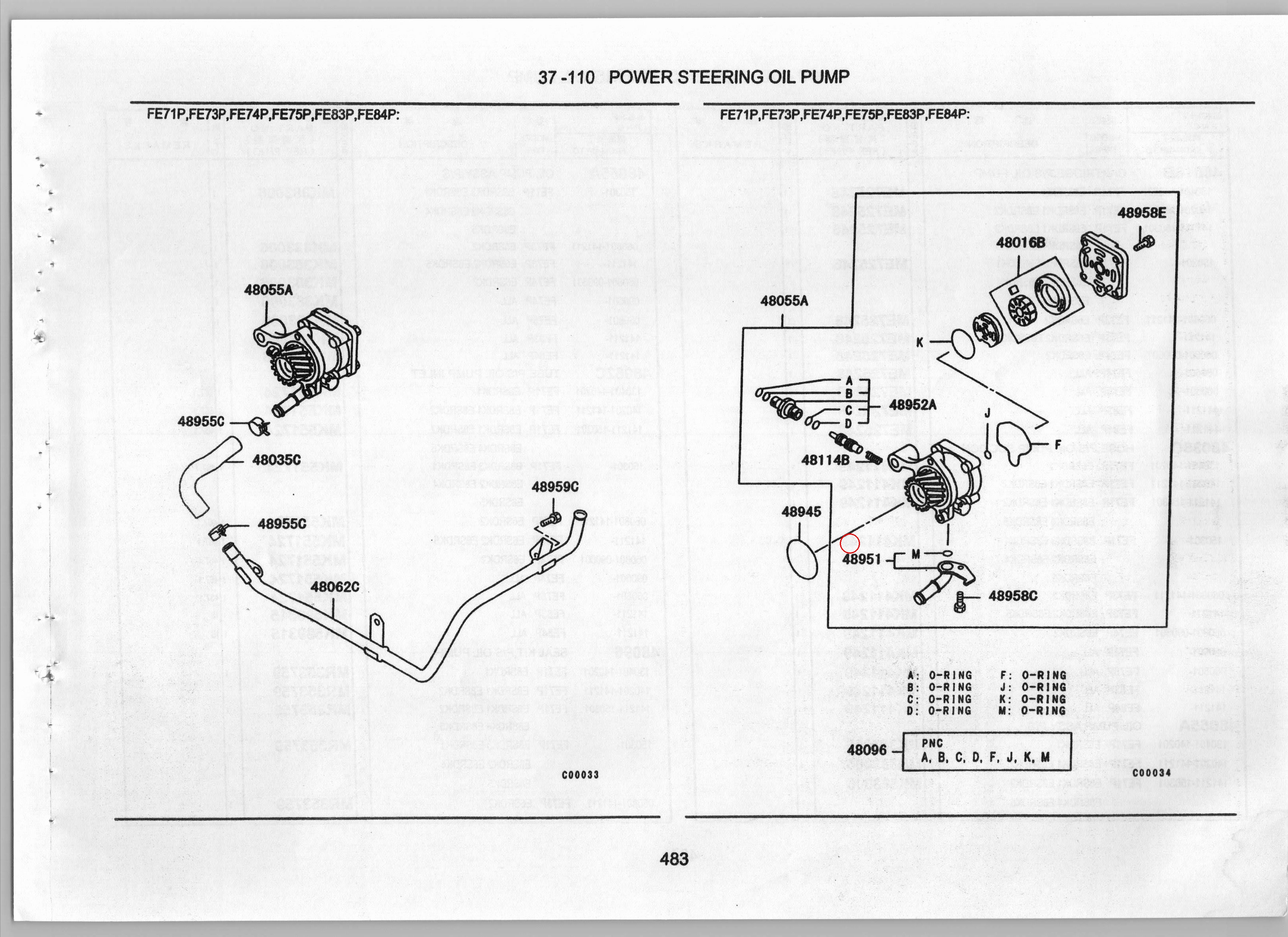 Diagram ME725247 JOINT, P/S OIL PUMP INR - Mitsubishi