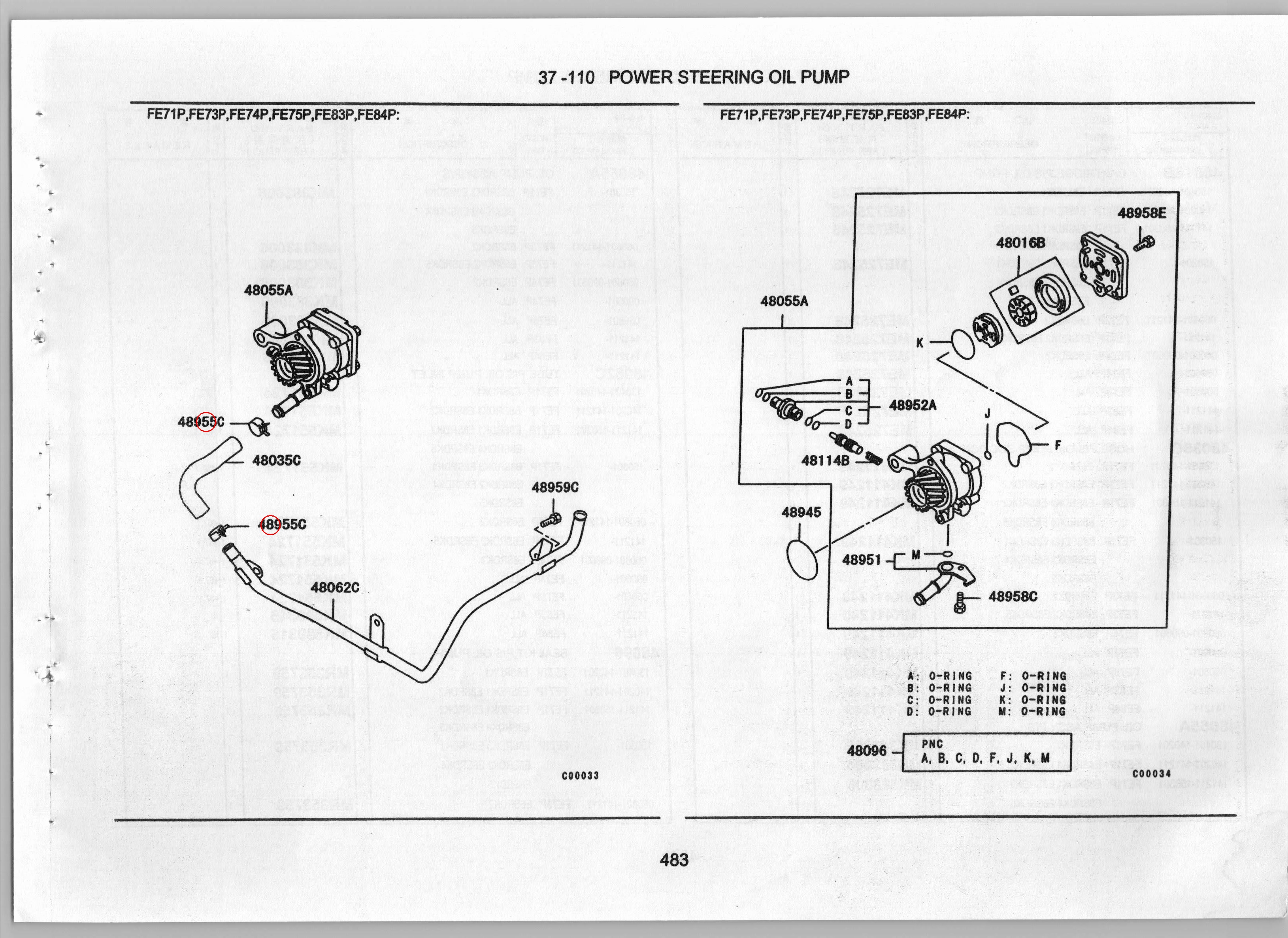 Diagram MF661014 CLAMP, P/S OIL PUMP - Mitsubishi