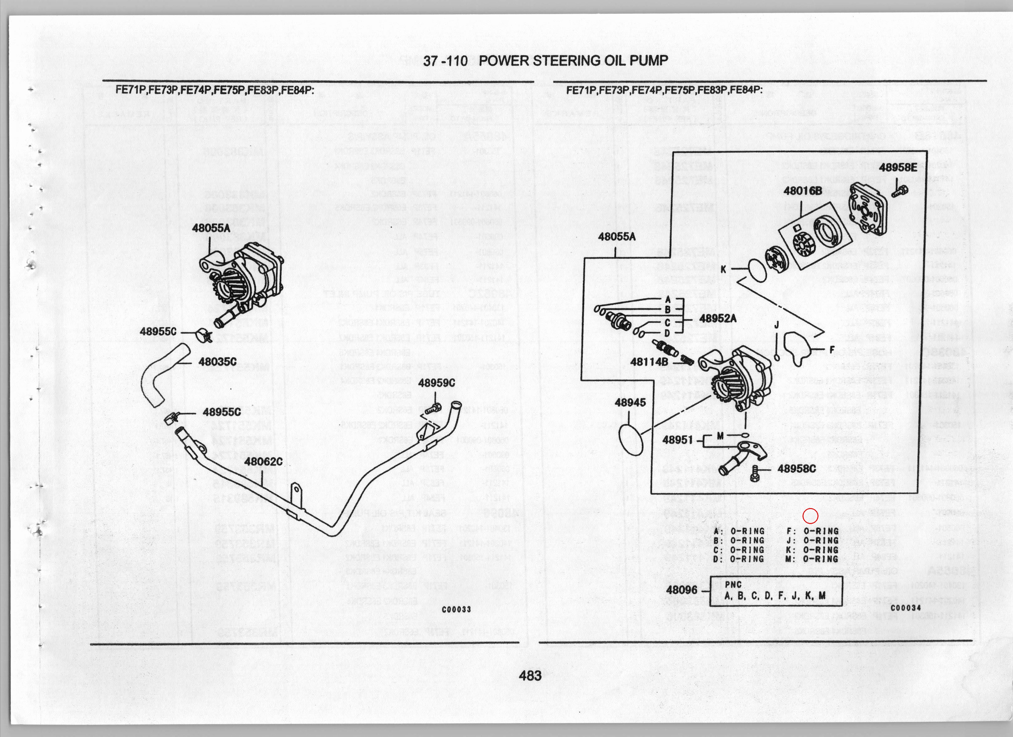 Diagram MR272306 BOLT, P/S OIL PUMP INR - Mitsubishi