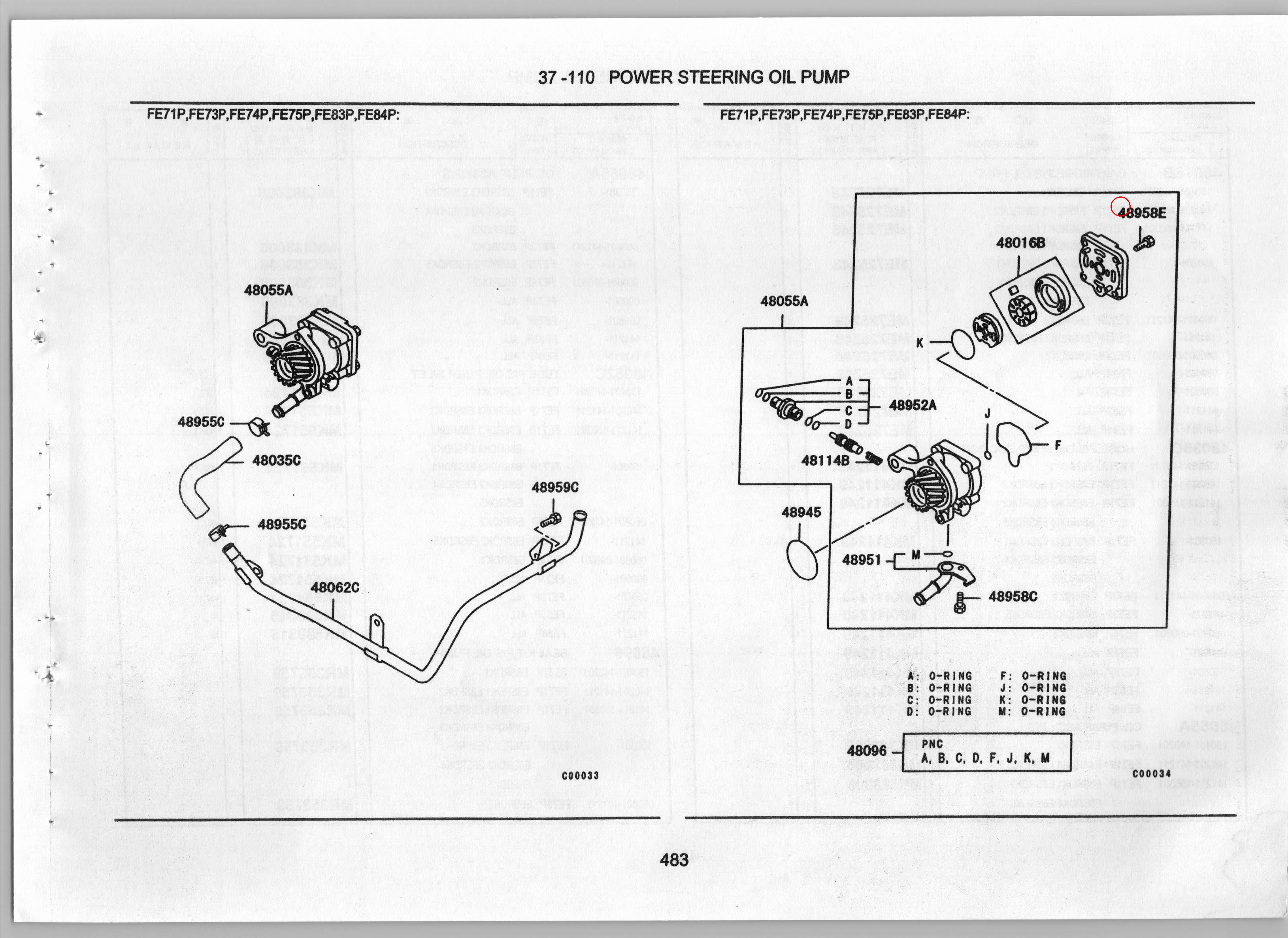 Diagram MR272307 BOLT,P/S OIL PUMP INR - Mitsubishi
