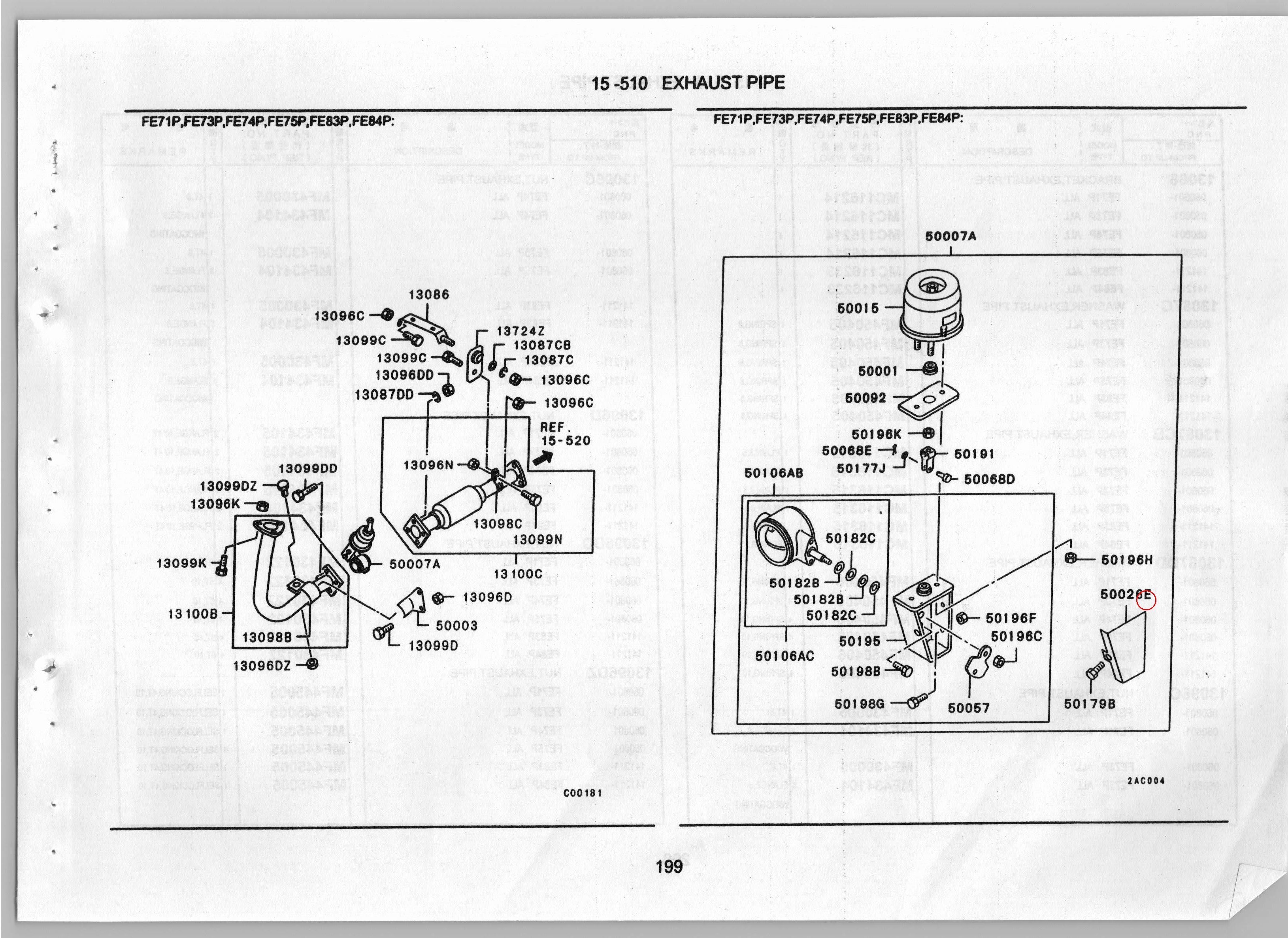 Diagram ME747455 COVER,EXHAUST BRAKE CONTROL CYLINDER - Mitsubishi