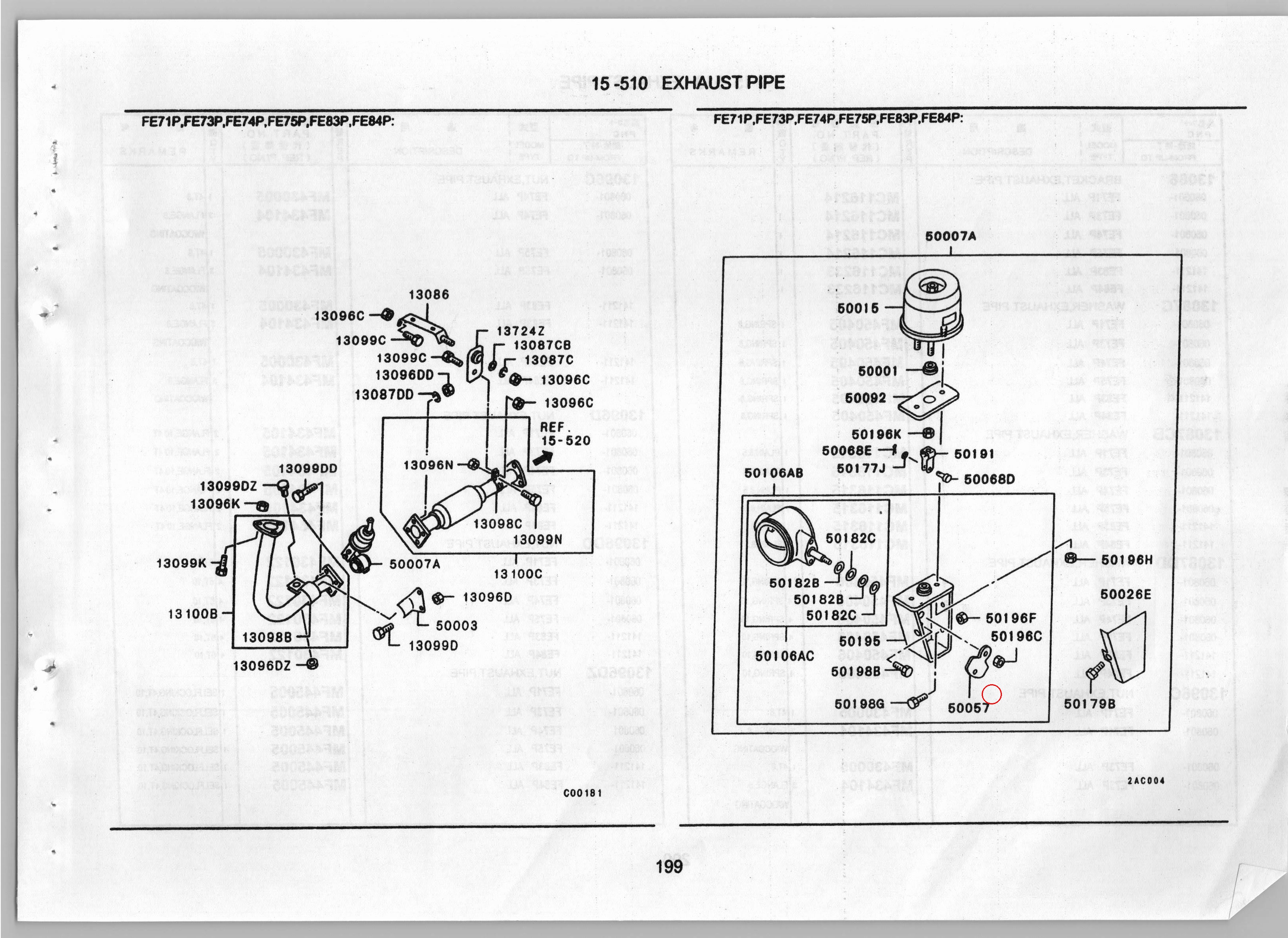 Diagram MB145008 LEVER,EXHAUST BRAKE VALVE OPERATING - Mitsubishi