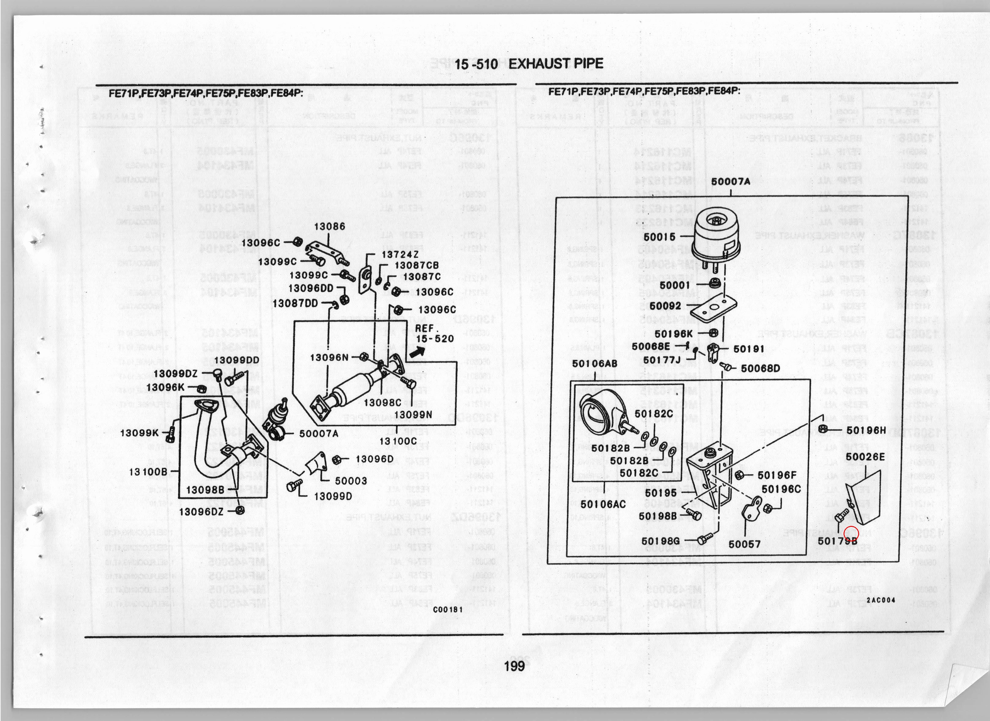 Diagram ME706654 SCREW,EXHAUST BRAKE INR - Mitsubishi