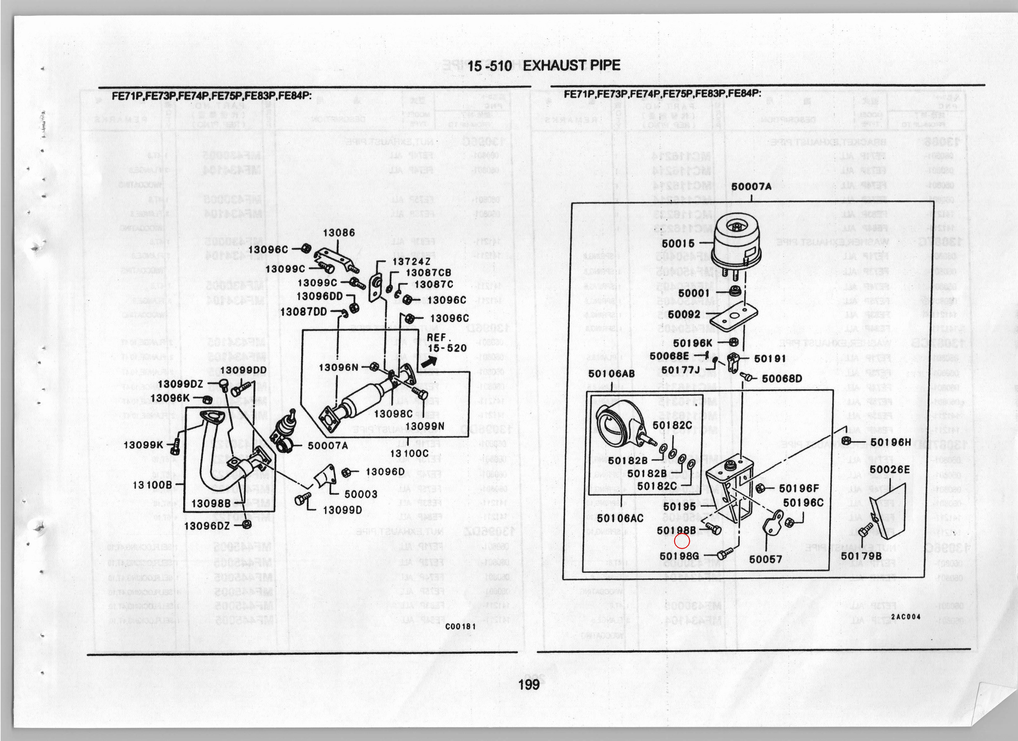 Diagram ME739882 BOLT,EXHAUST BRAKE INR - Mitsubishi