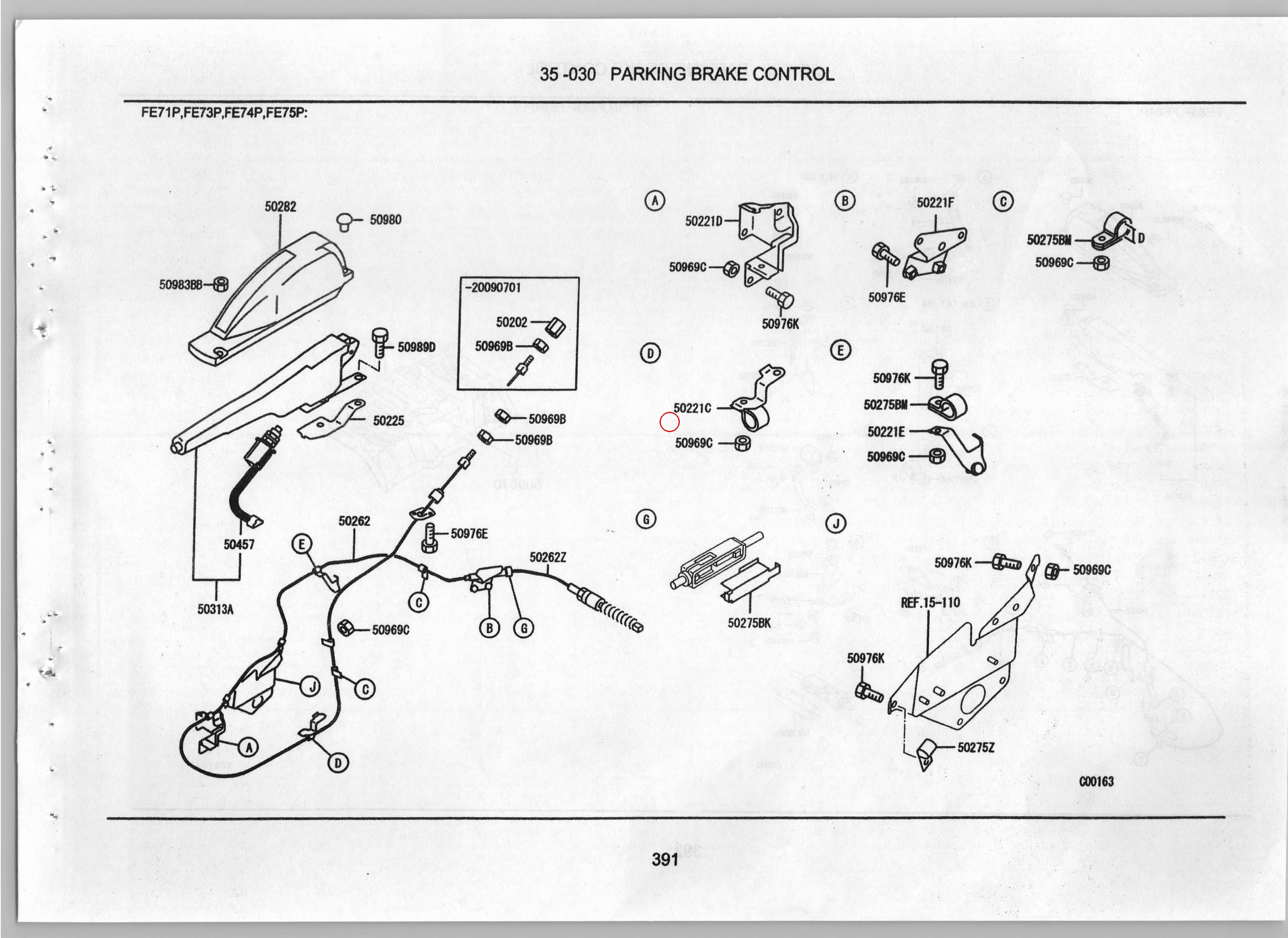 Diagram MK412230 BRACKET,PARKING BRAKE CABLE - Mitsubishi