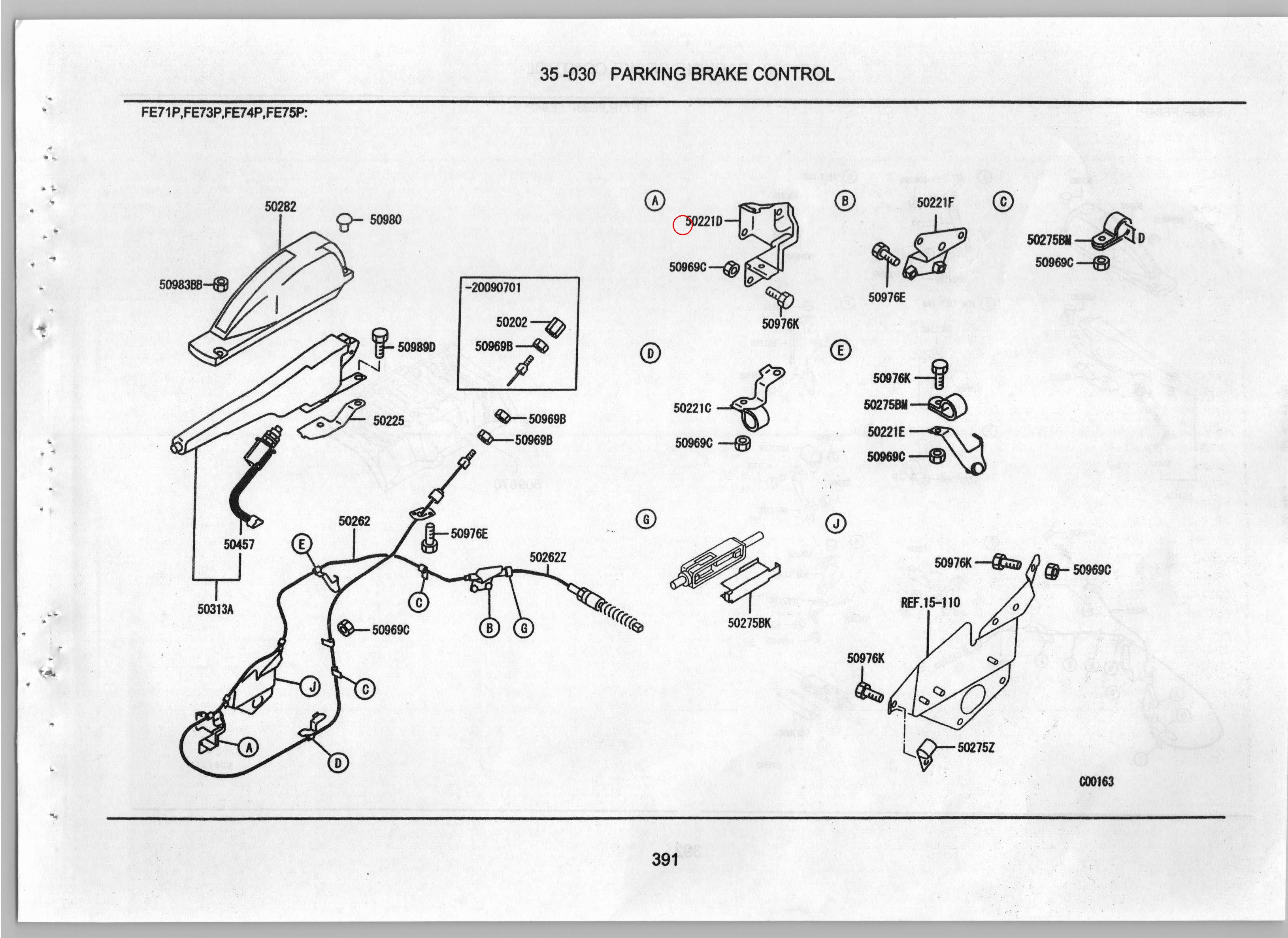 Diagram MK440717 BRACKET,PARKING BRAKE CABLE - Mitsubishi