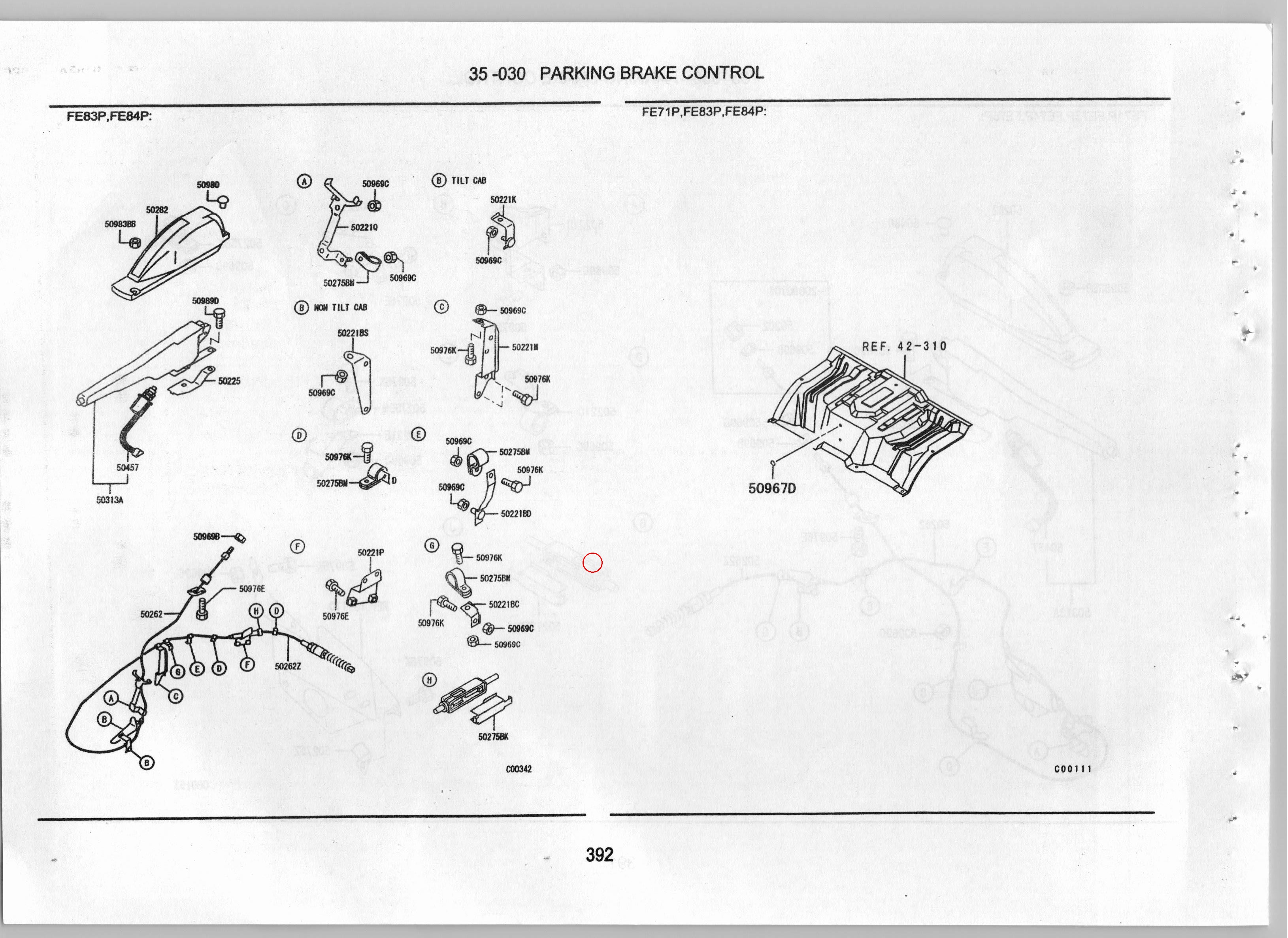 Diagram MK441072 BRACKET,PARKING BRAKE CABLE - Mitsubishi