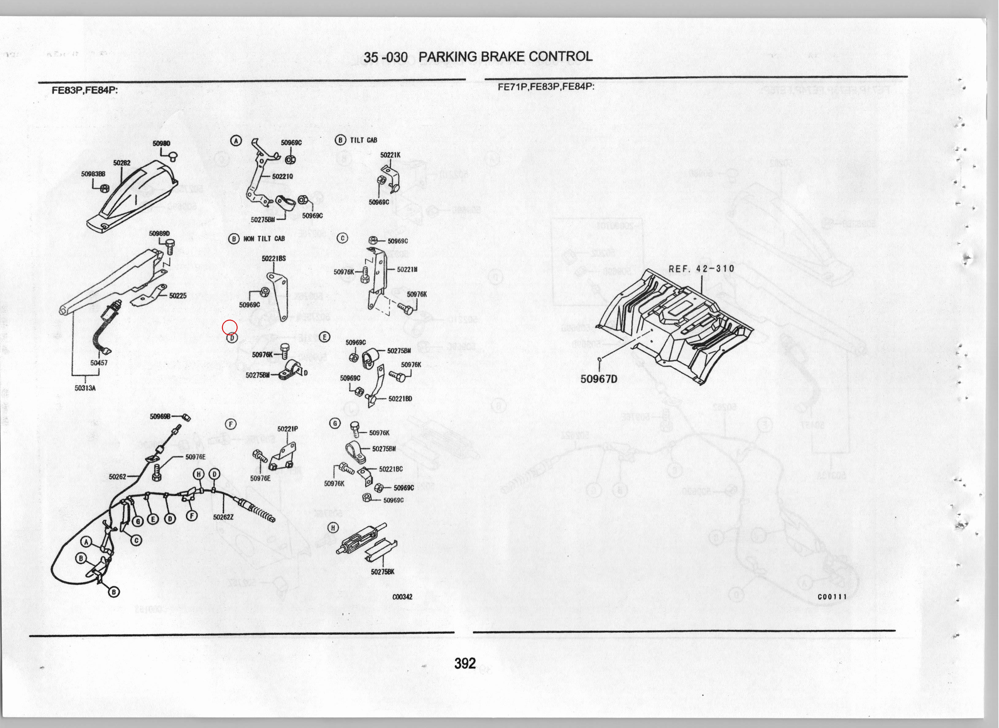 Diagram MK440539 BRACKET,PARKING BRAKE LEVER - Mitsubishi