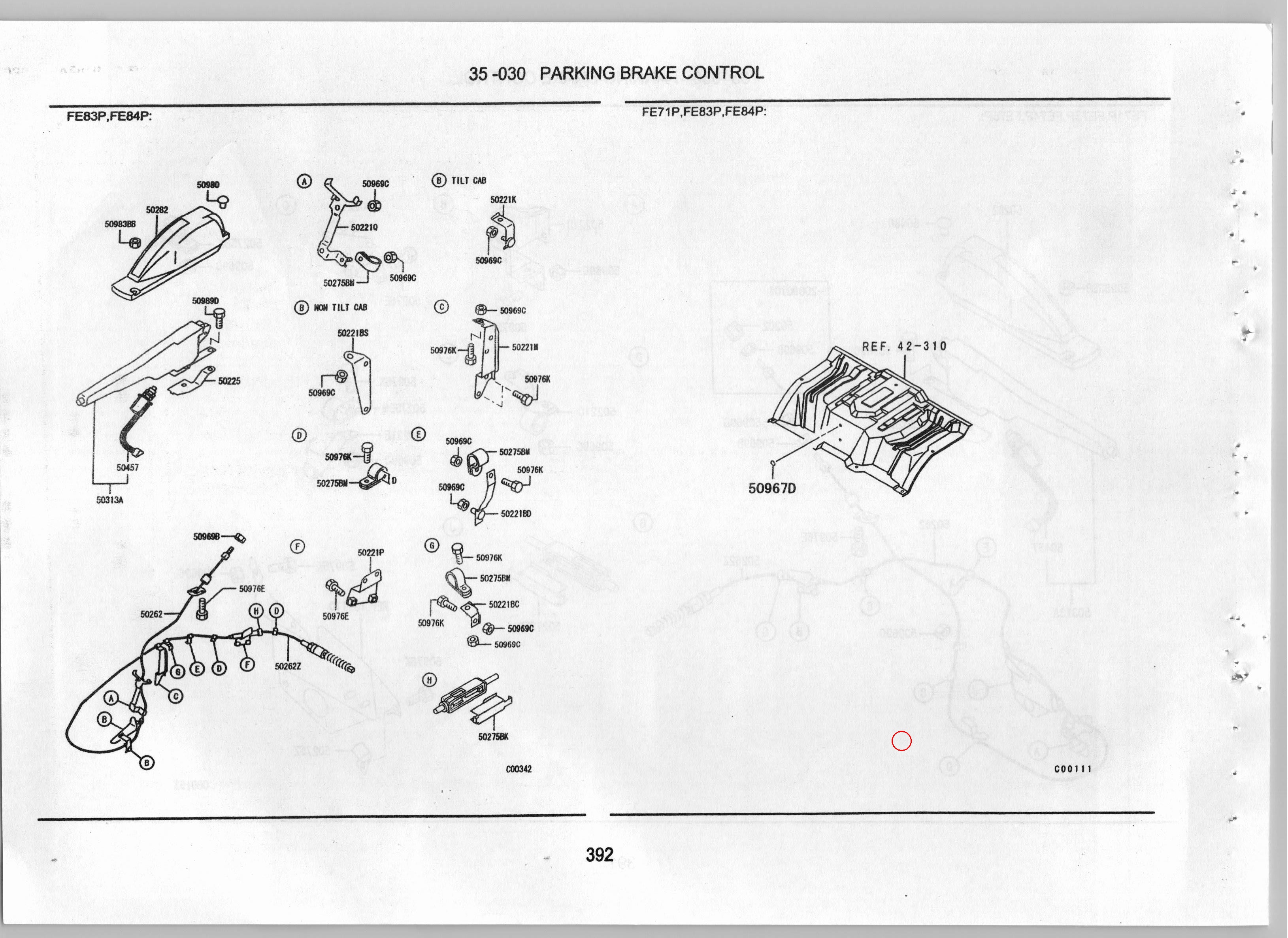 Diagram MK417332 CABLE,PARKING BRAKE - Mitsubishi