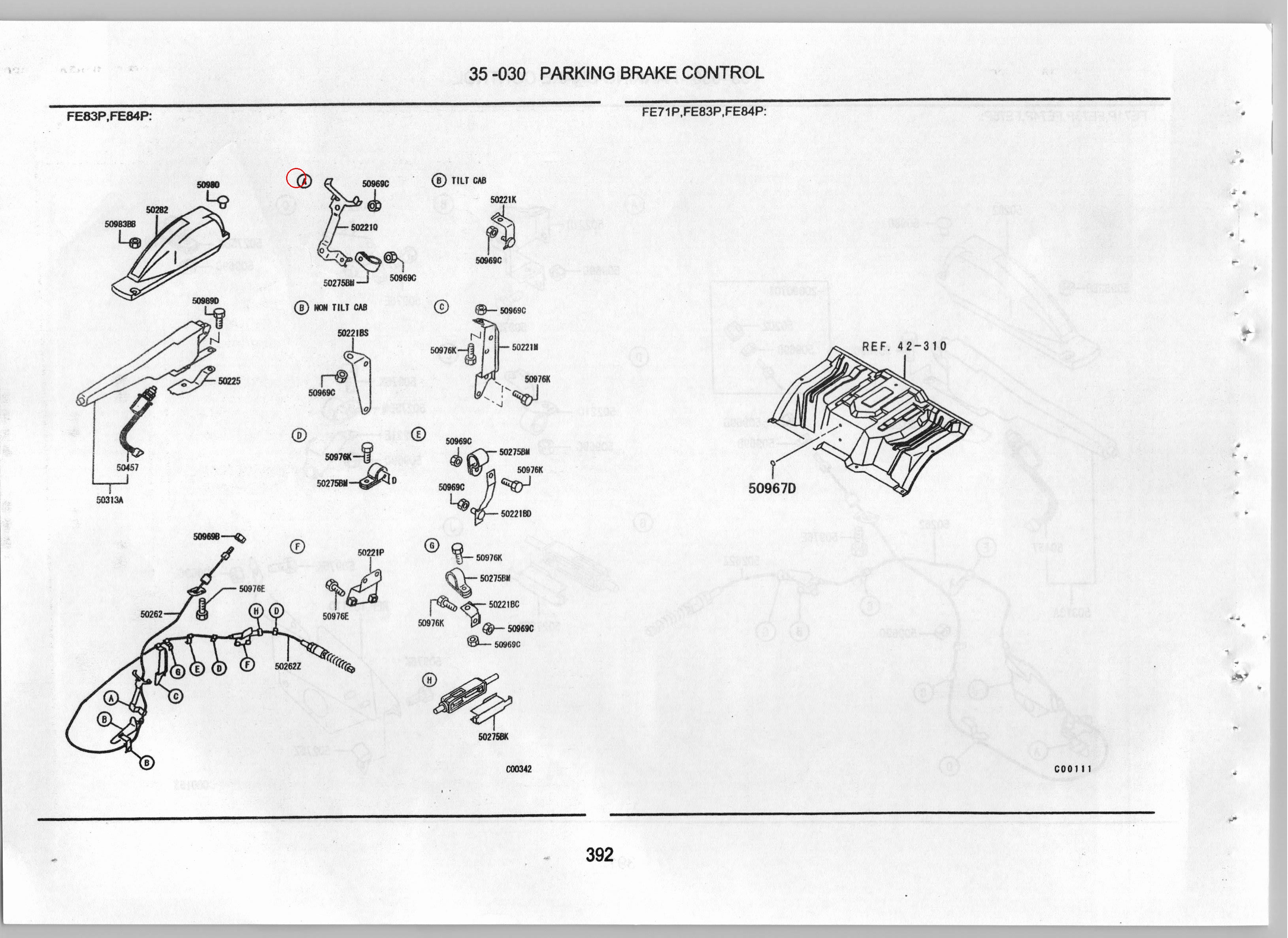 Diagram MK516071 COVER,PARKING BRAKE LEVER BRACKET - Mitsubishi