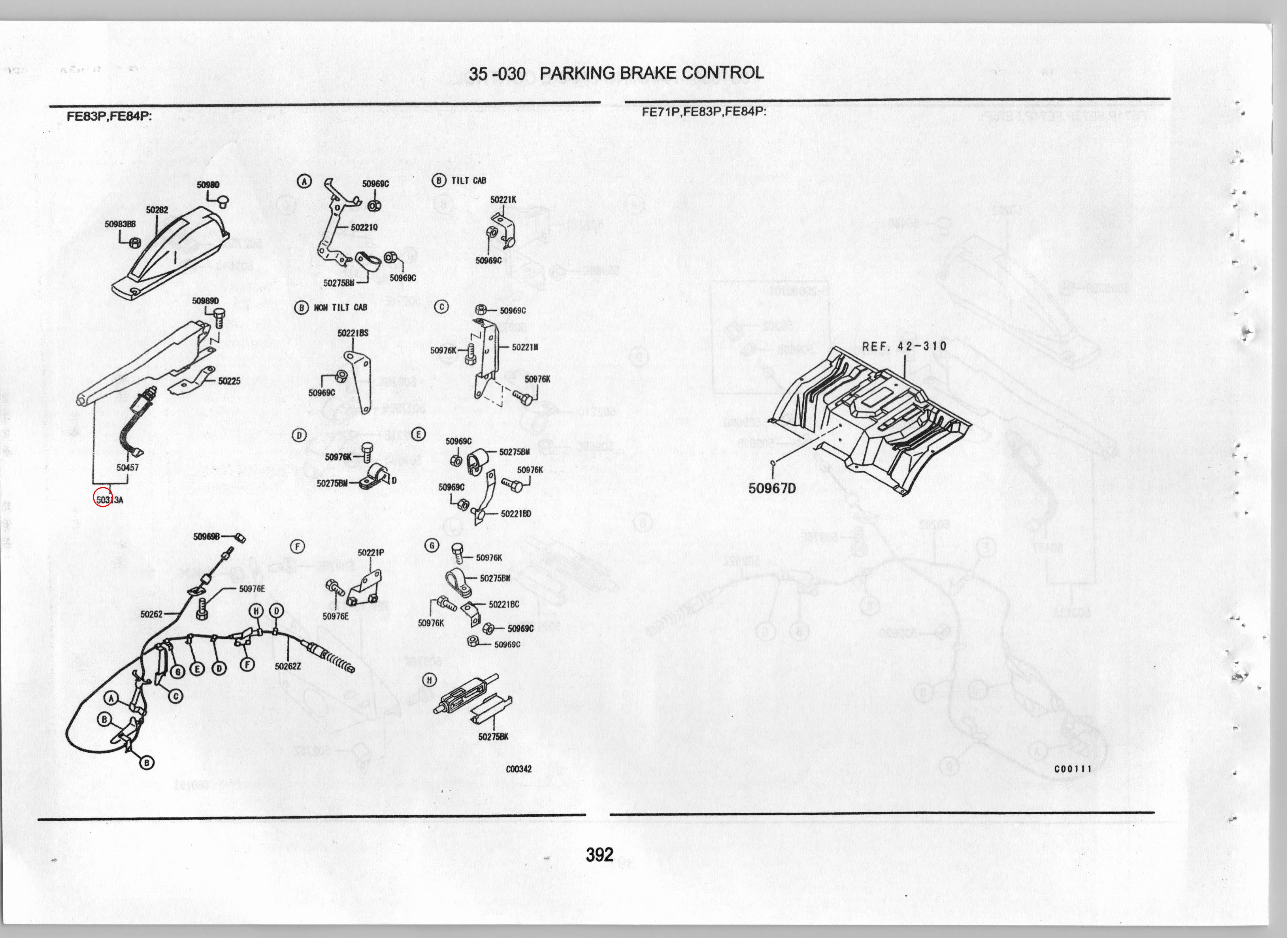 Diagram MK515991 LEVER ASSY,PARKING BRAKE - Mitsubishi